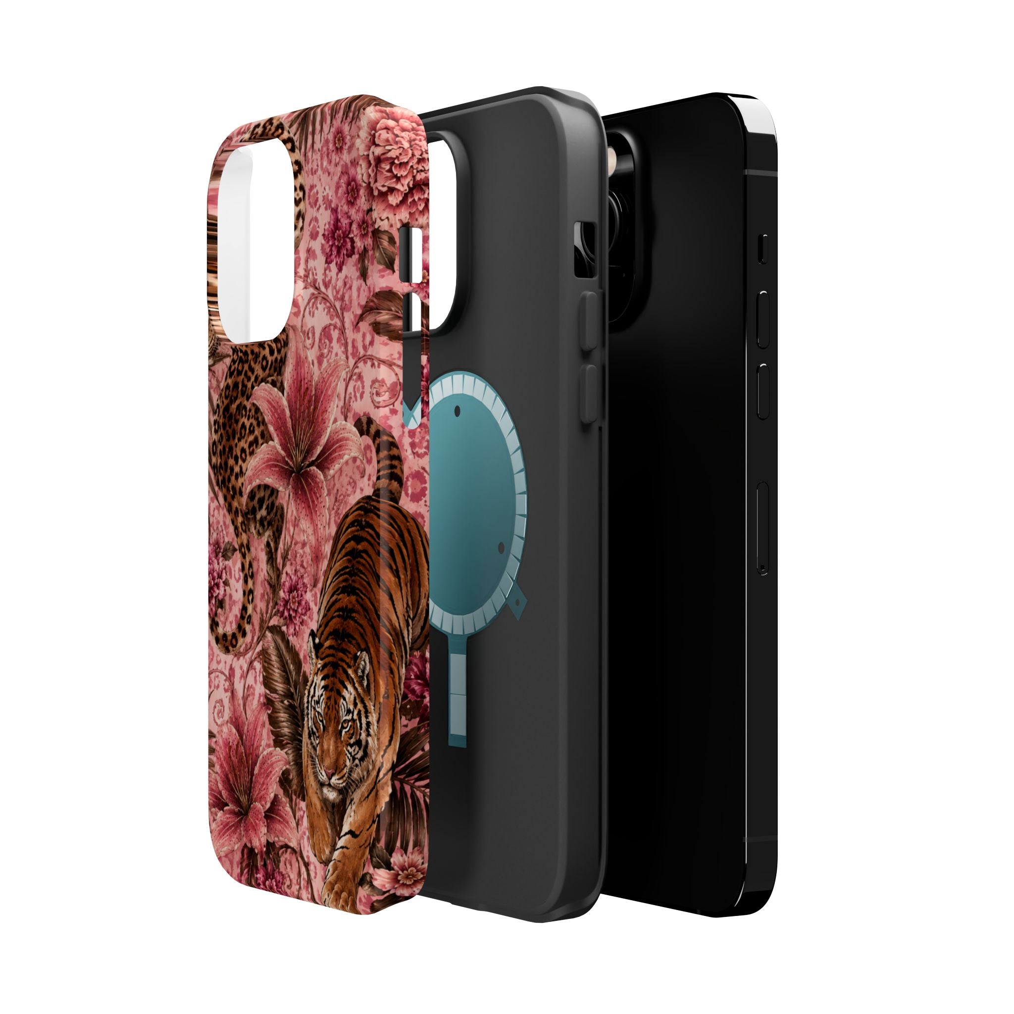 Floral Tiger Magnetic Phone Case — Impact-Resistant Stylish Protection