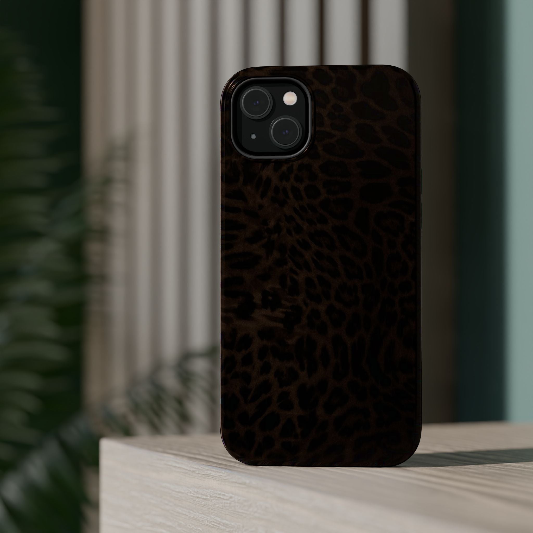 Leopard Print Magnetic Impact Phone Case — Shockproof Magnetic iPhone Cover