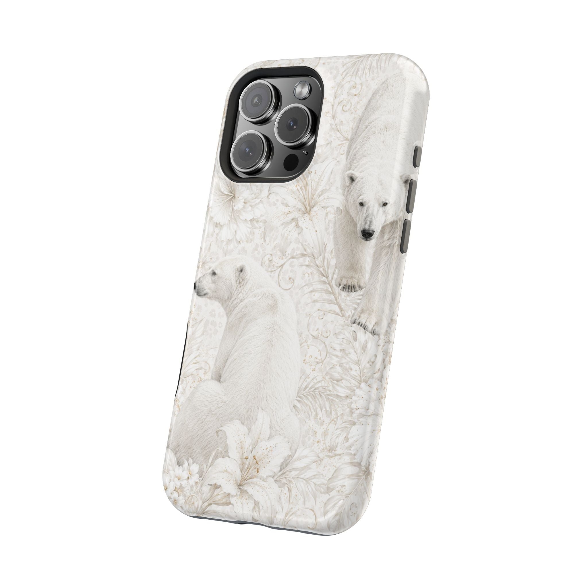 Polar Bear Pattern Magnetic Phone Case | MagSafe Compatible Shockproof Protective Cover
