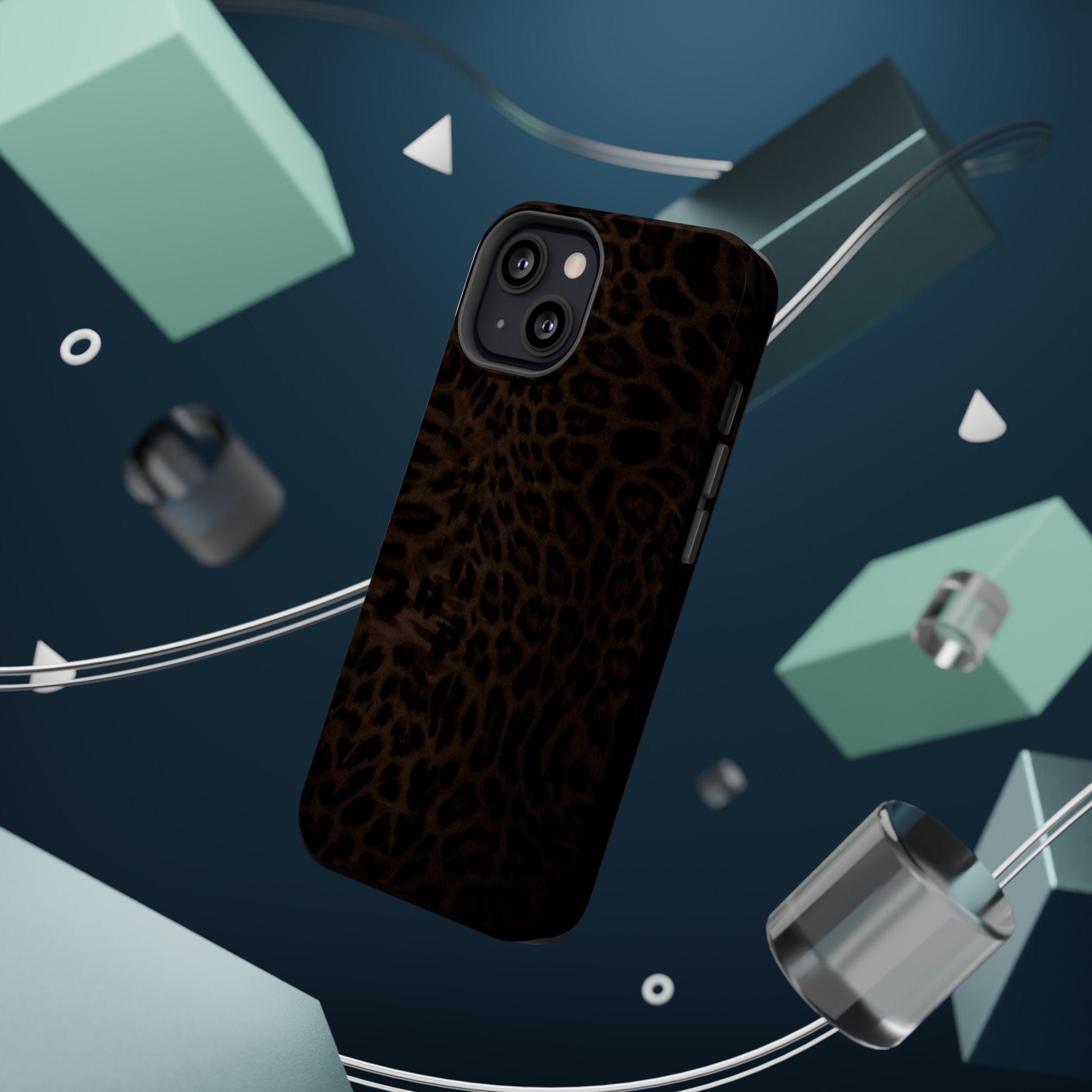 Leopard Print Magnetic Impact Phone Case — Shockproof Magnetic iPhone Cover