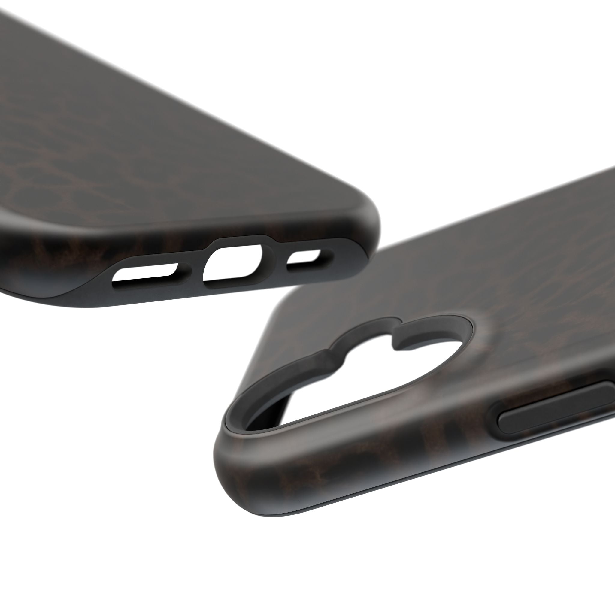 Brown Leopard Print MagSafe Phone Case | Shockproof Magnetic Protective Cover for iPhone