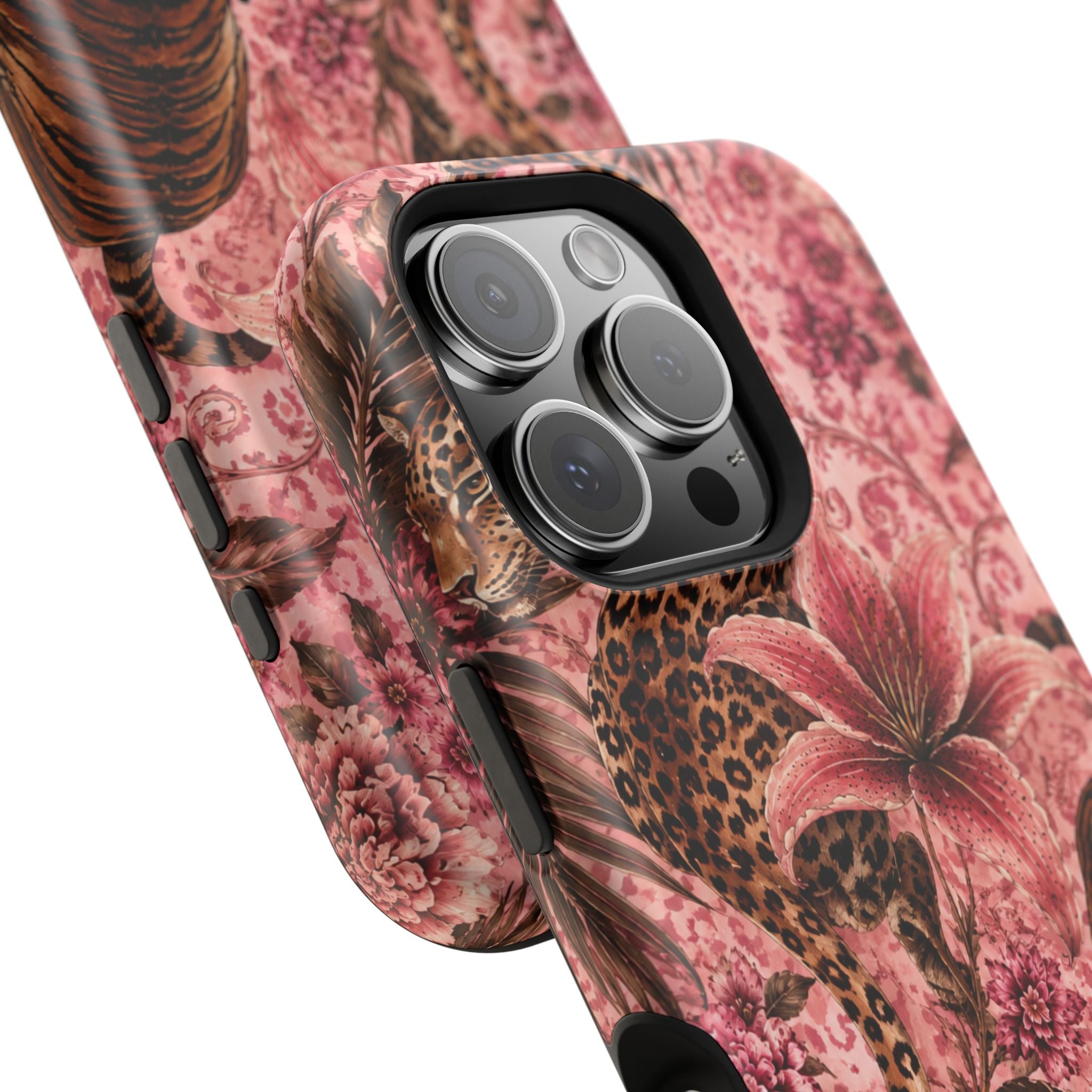 Floral Tiger Magnetic Phone Case — Impact-Resistant Stylish Protection
