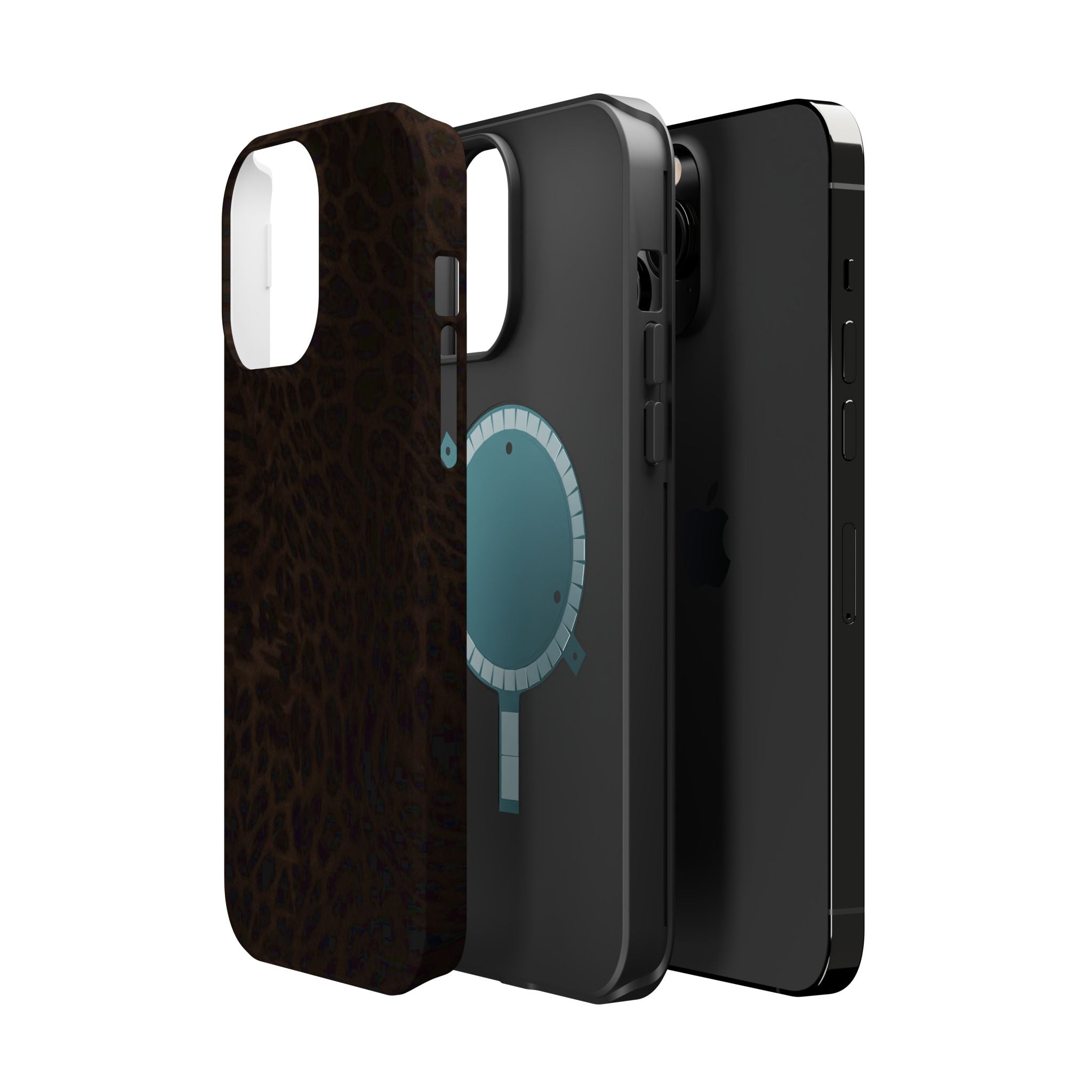 Leopard Print Magnetic Impact Phone Case — Shockproof Magnetic iPhone Cover