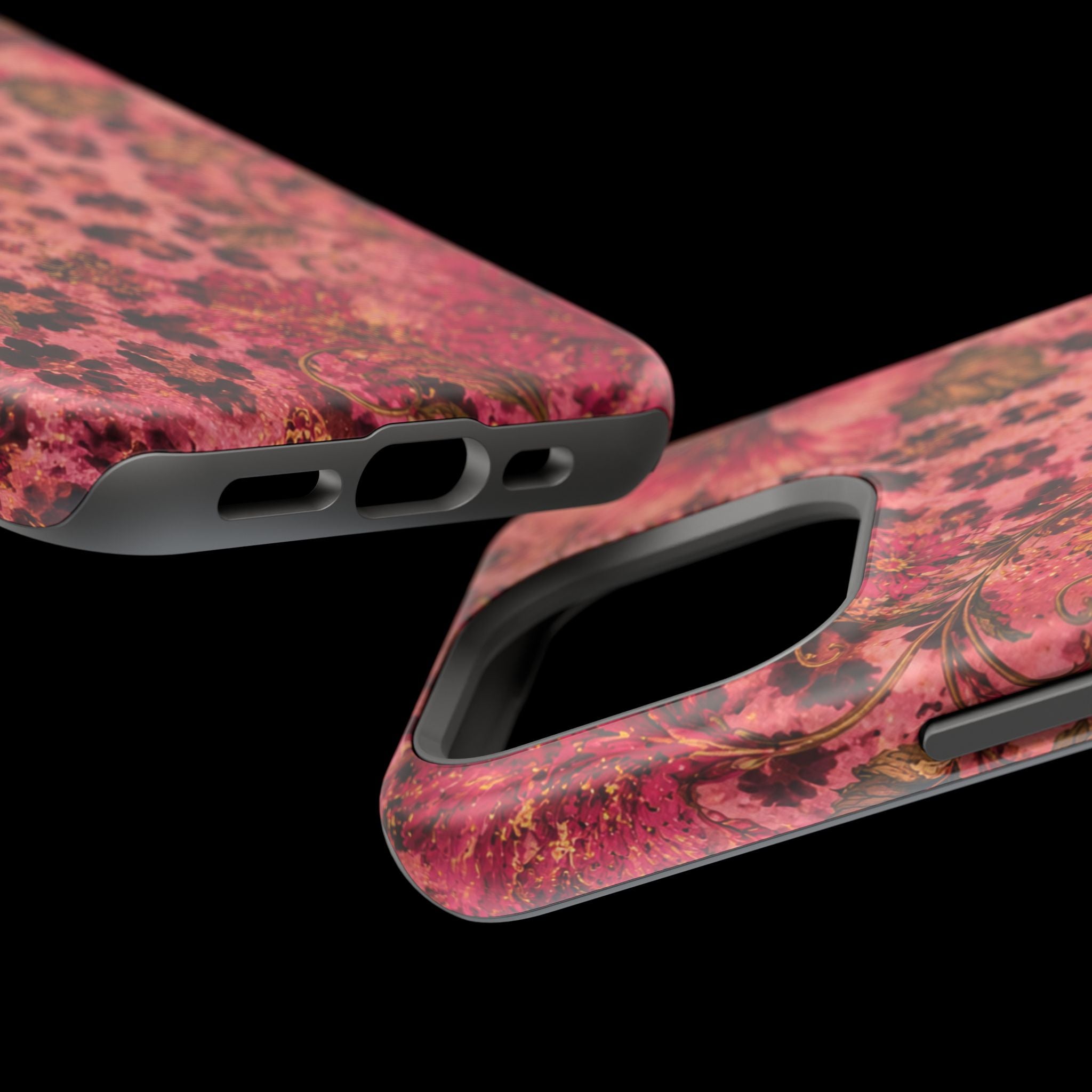 Floral Vintage Rose Magnetic Impact-Resistant Phone Case