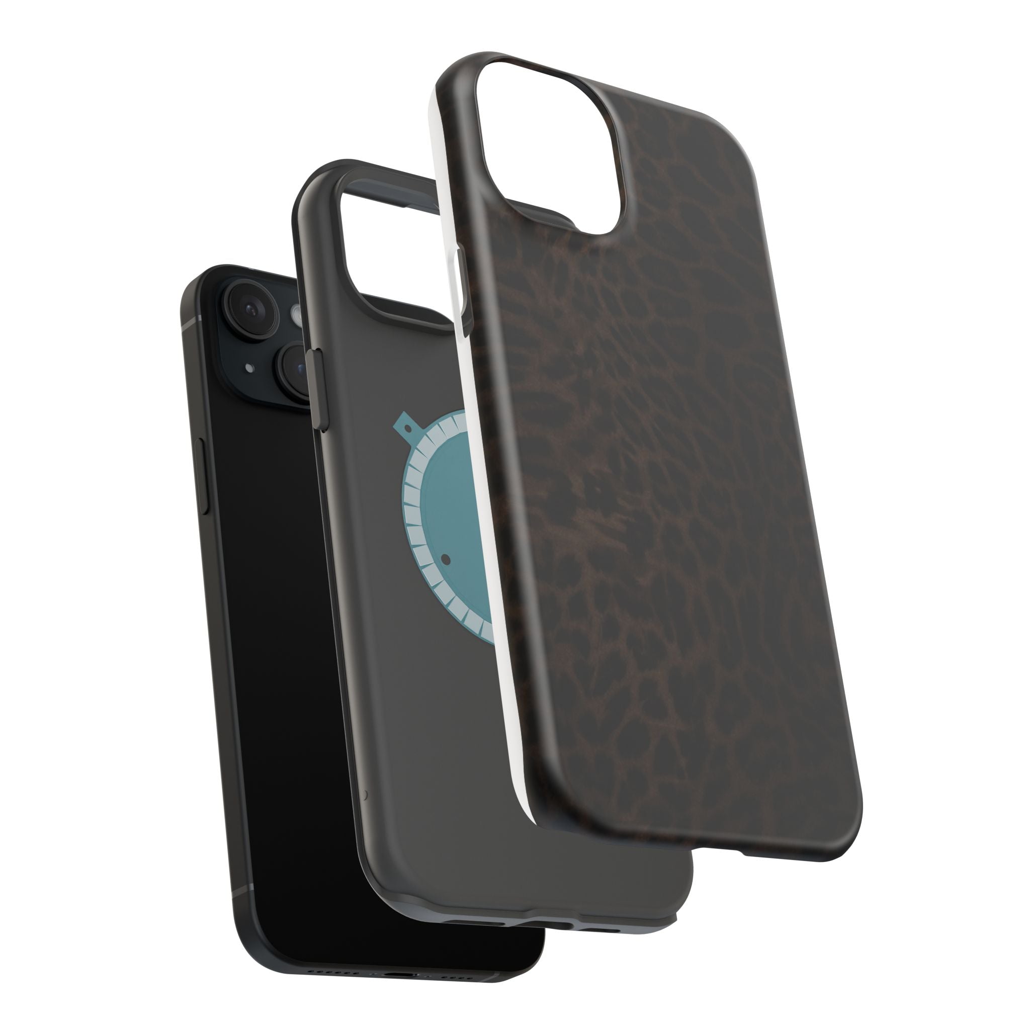 Leopard Print Magnetic Impact Phone Case — Shockproof Magnetic iPhone Cover