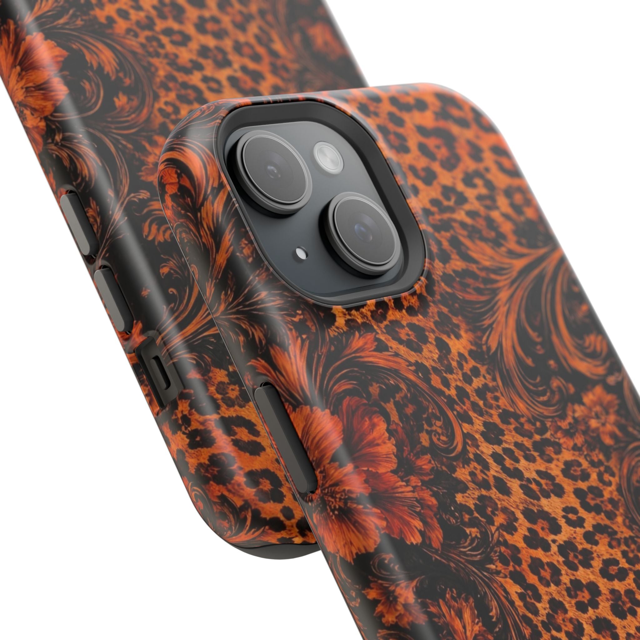 Leopard Baroque Magnetic Phone Case | MagSafe Compatible Shockproof Protective Cover