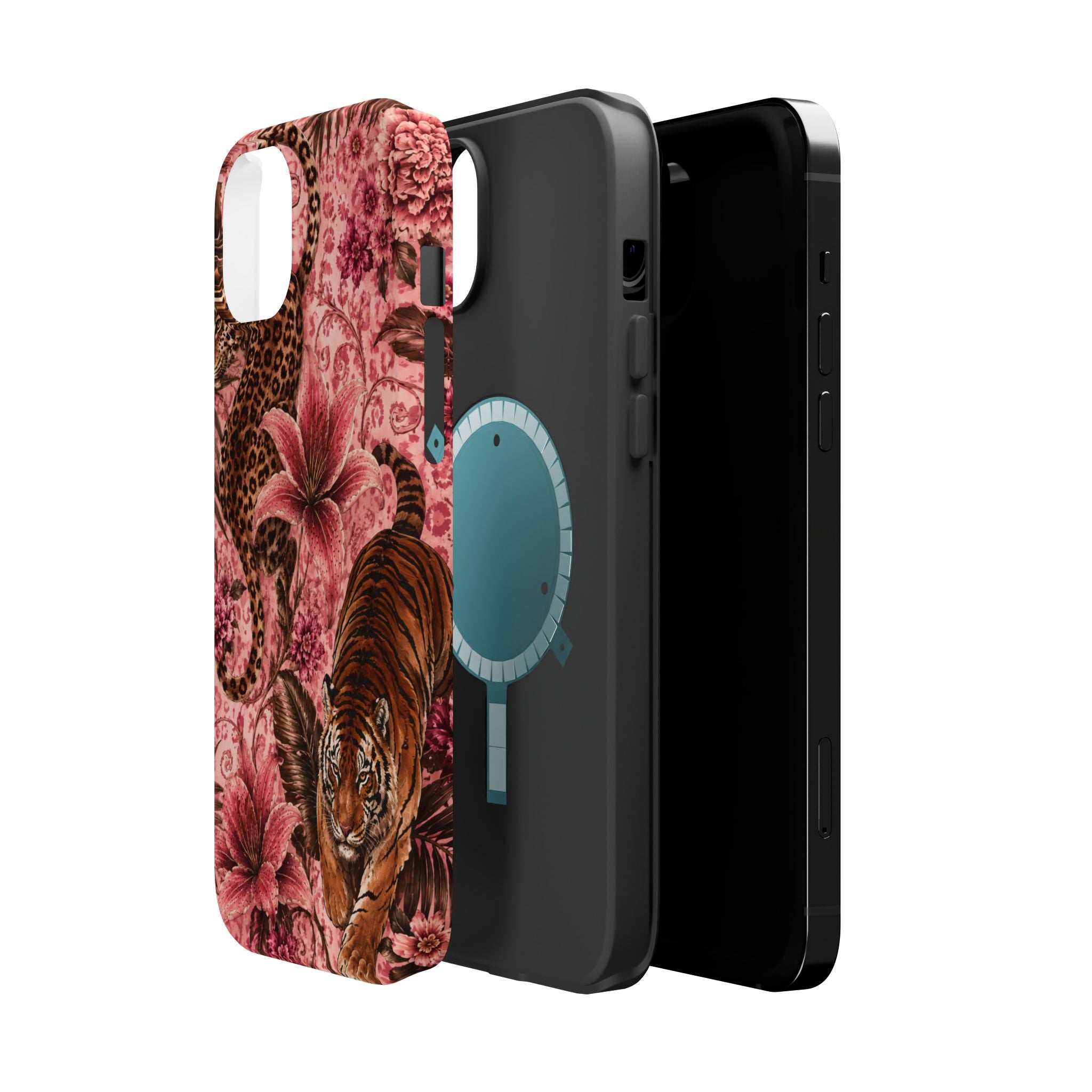 Floral Tiger Magnetic Phone Case — Impact-Resistant Stylish Protection