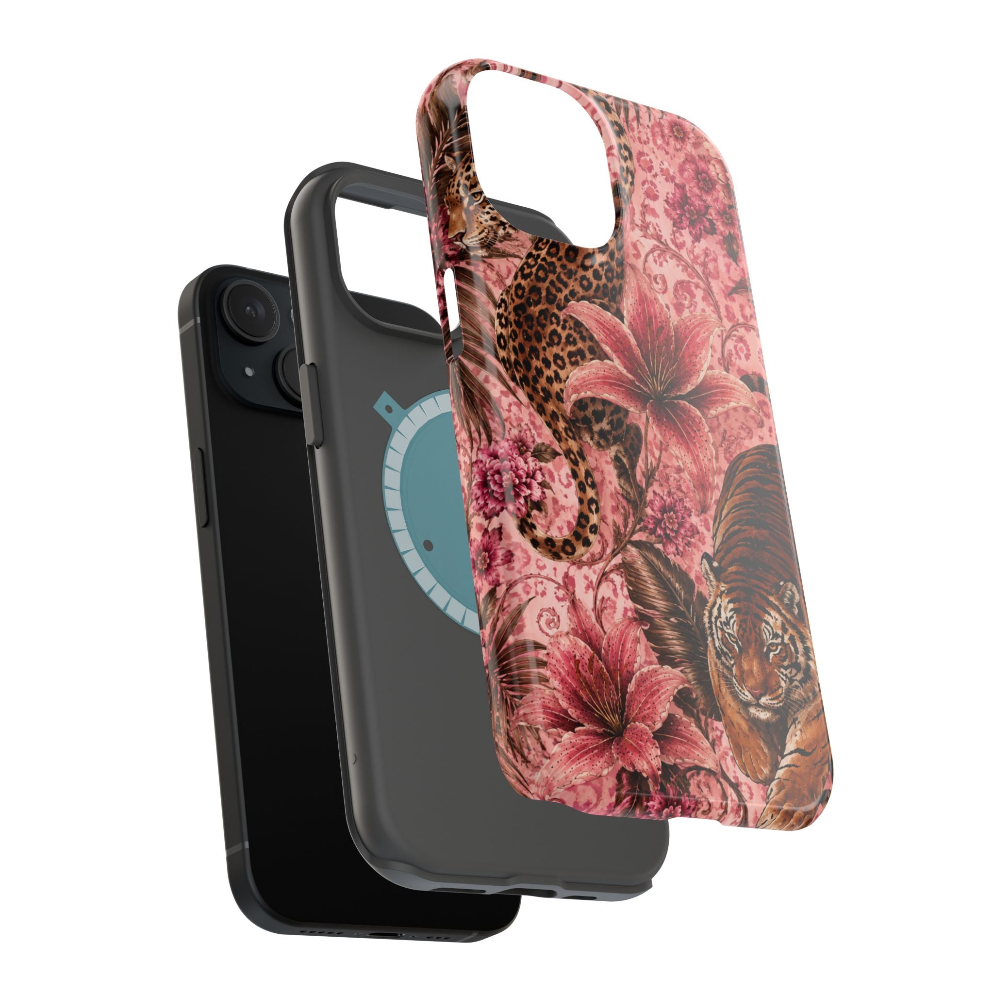 Floral Tiger Magnetic Phone Case — Impact-Resistant Stylish Protection