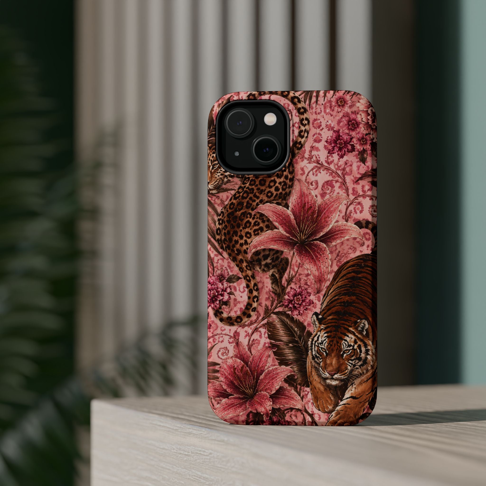 Floral Tiger Magnetic Phone Case — Impact-Resistant Stylish Protection