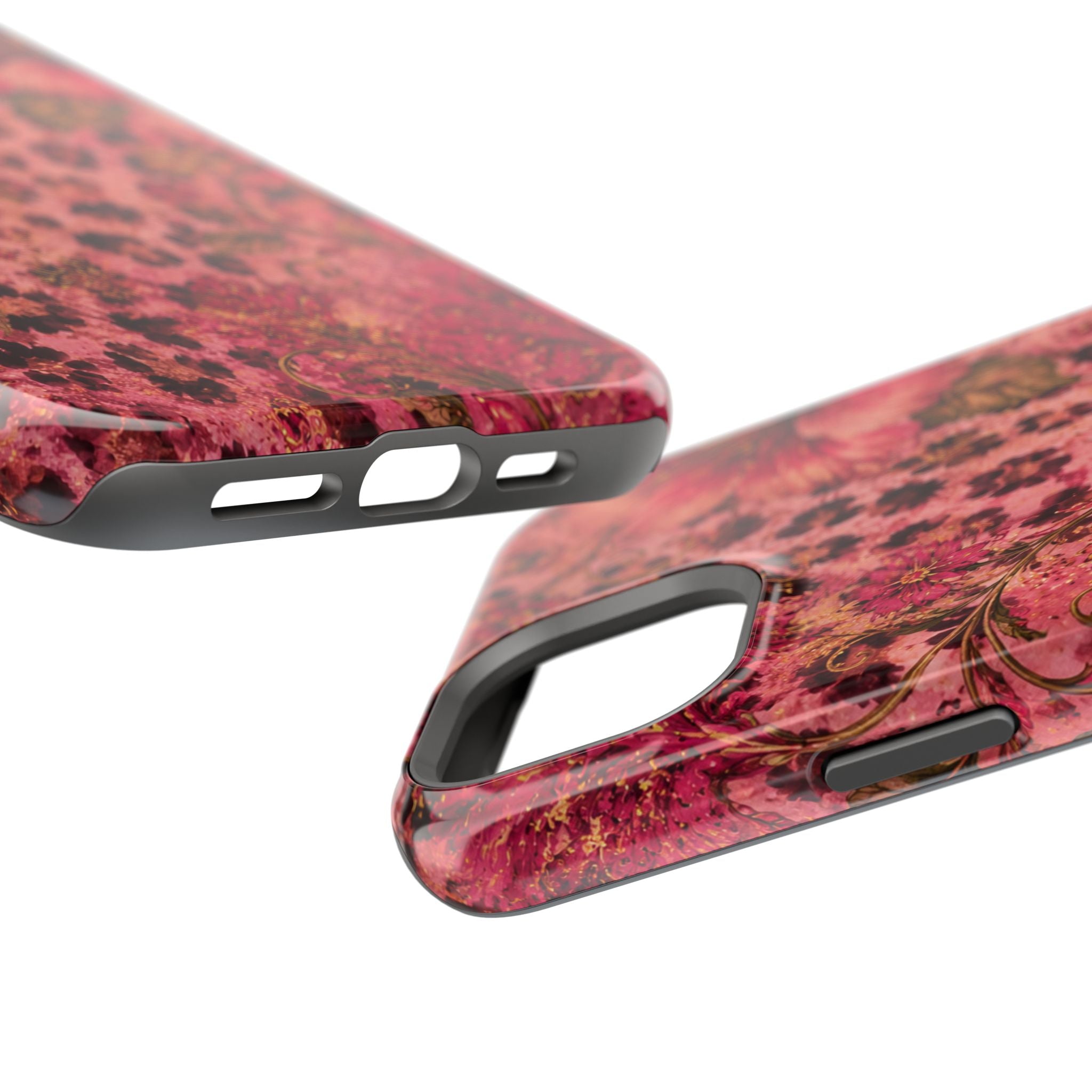 Floral Vintage Rose Magnetic Impact-Resistant Phone Case
