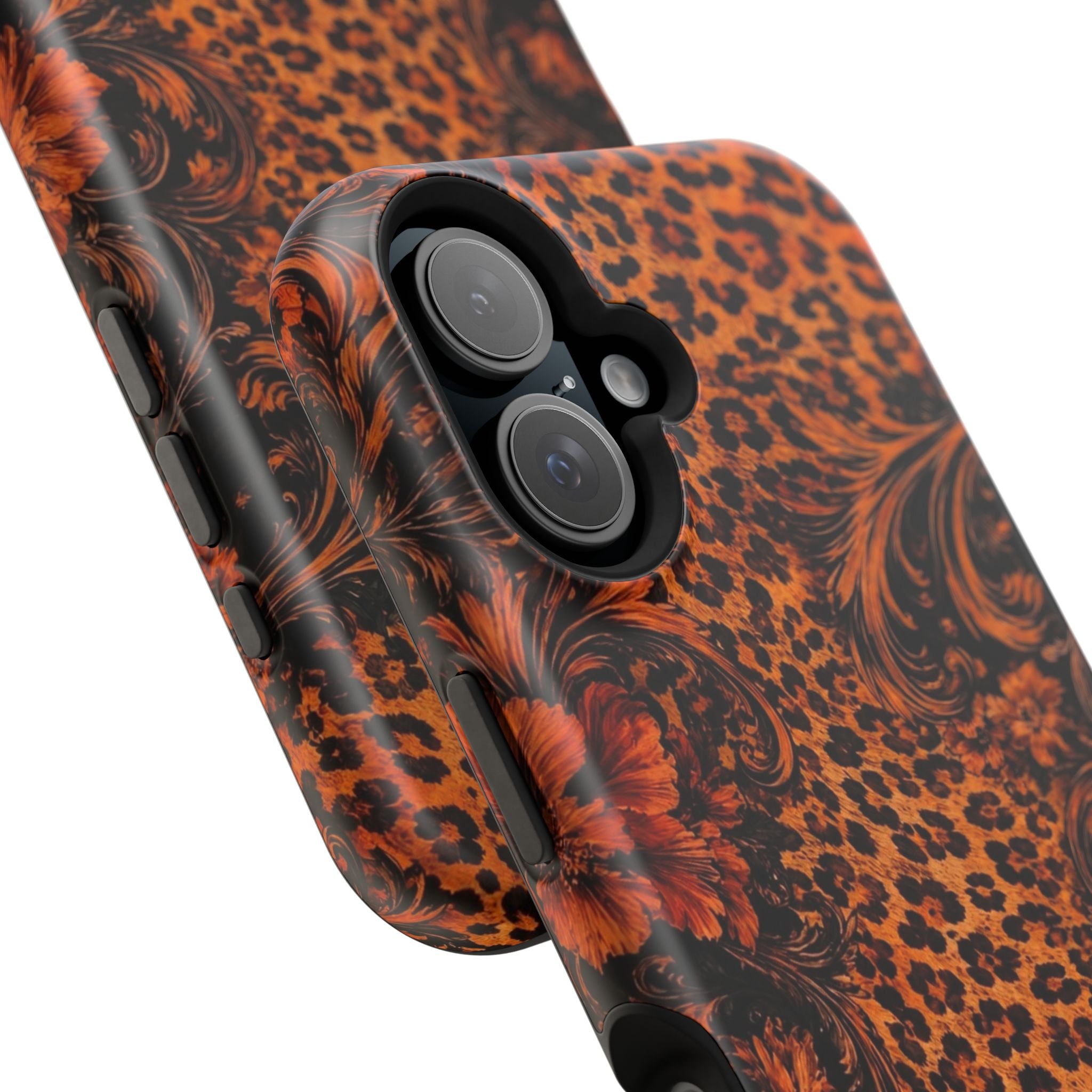 Leopard Baroque Magnetic Phone Case | MagSafe Compatible Shockproof Protective Cover