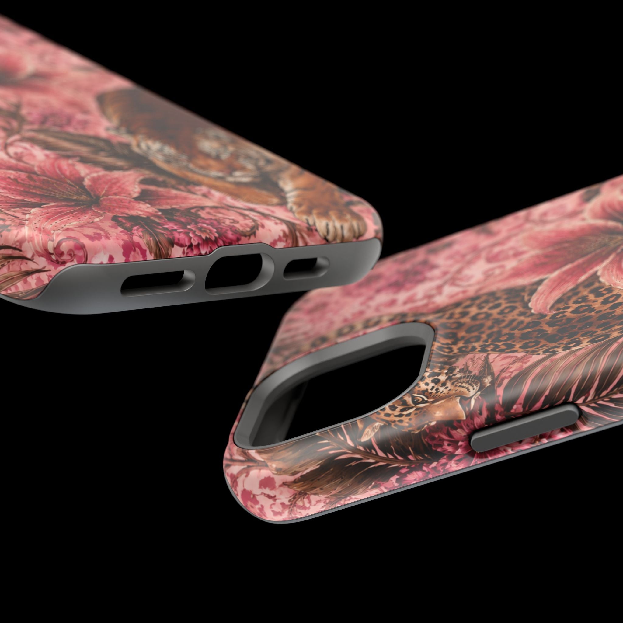 Floral Tiger Magnetic Phone Case — Impact-Resistant Stylish Protection