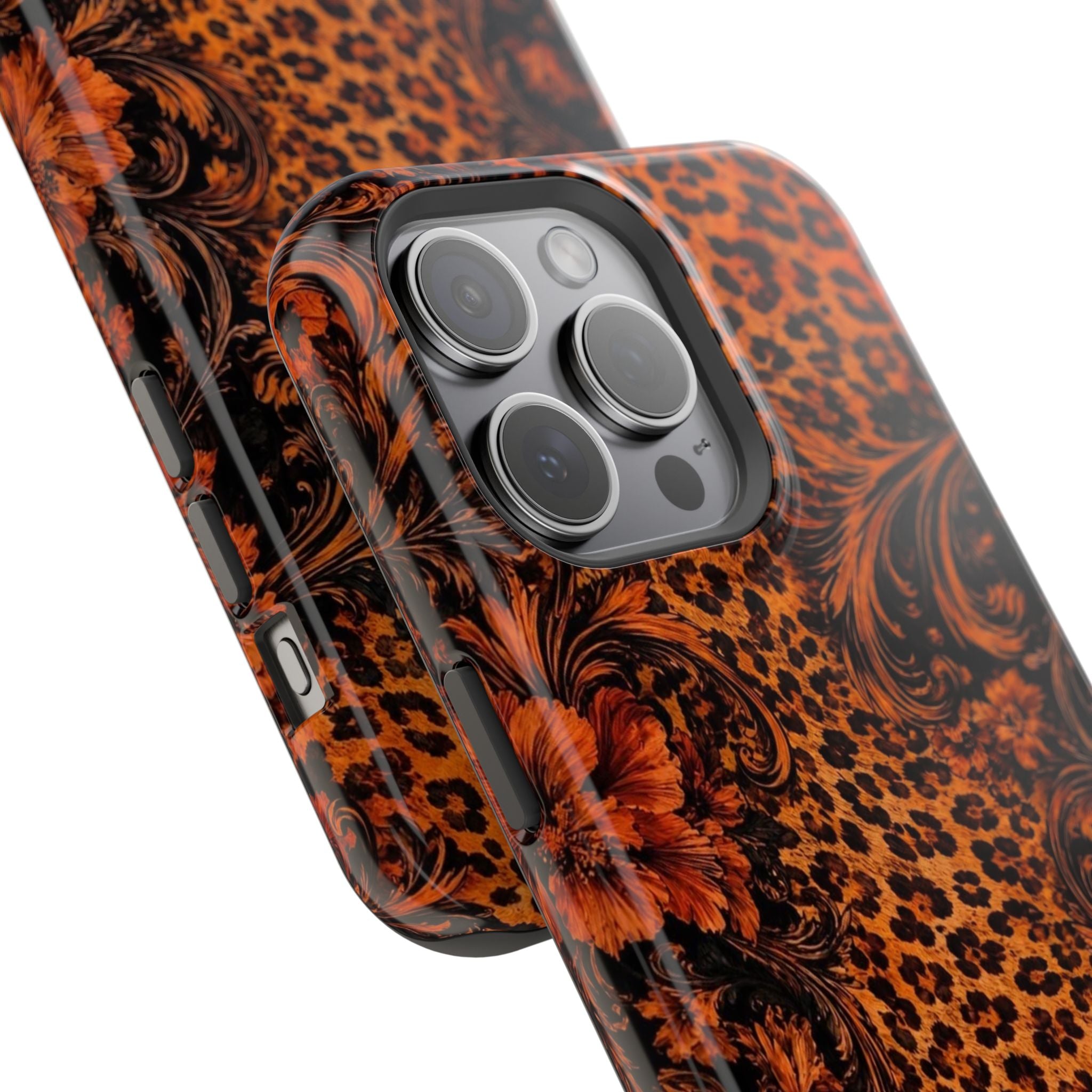 Leopard Baroque Magnetic Phone Case | MagSafe Compatible Shockproof Protective Cover