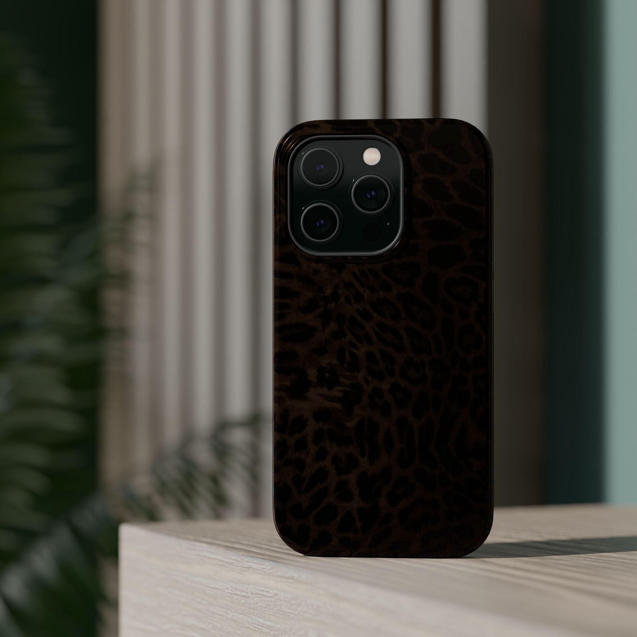 Leopard Print Magnetic Impact Phone Case — Shockproof Magnetic iPhone Cover