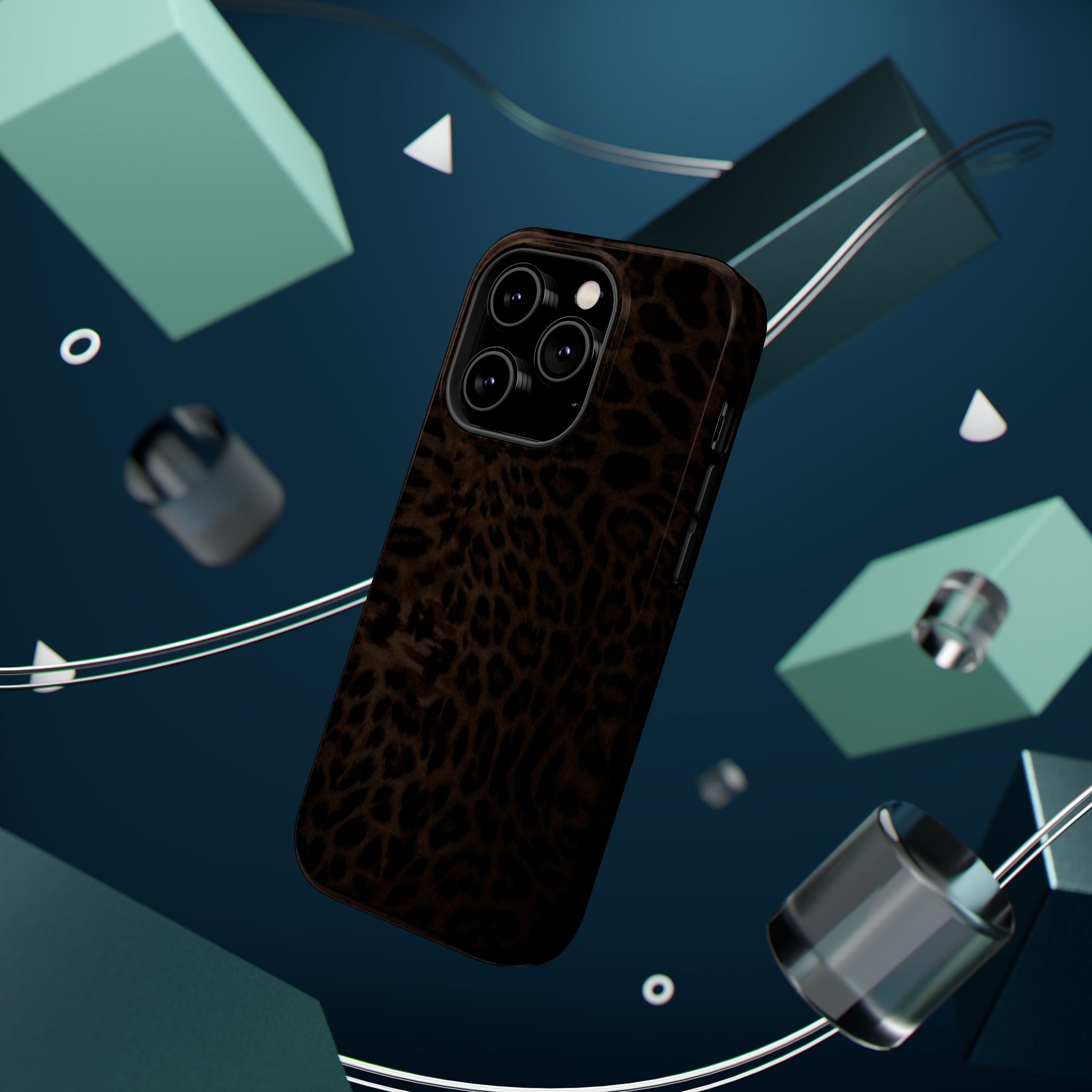 Leopard Print Magnetic Impact Phone Case — Shockproof Magnetic iPhone Cover