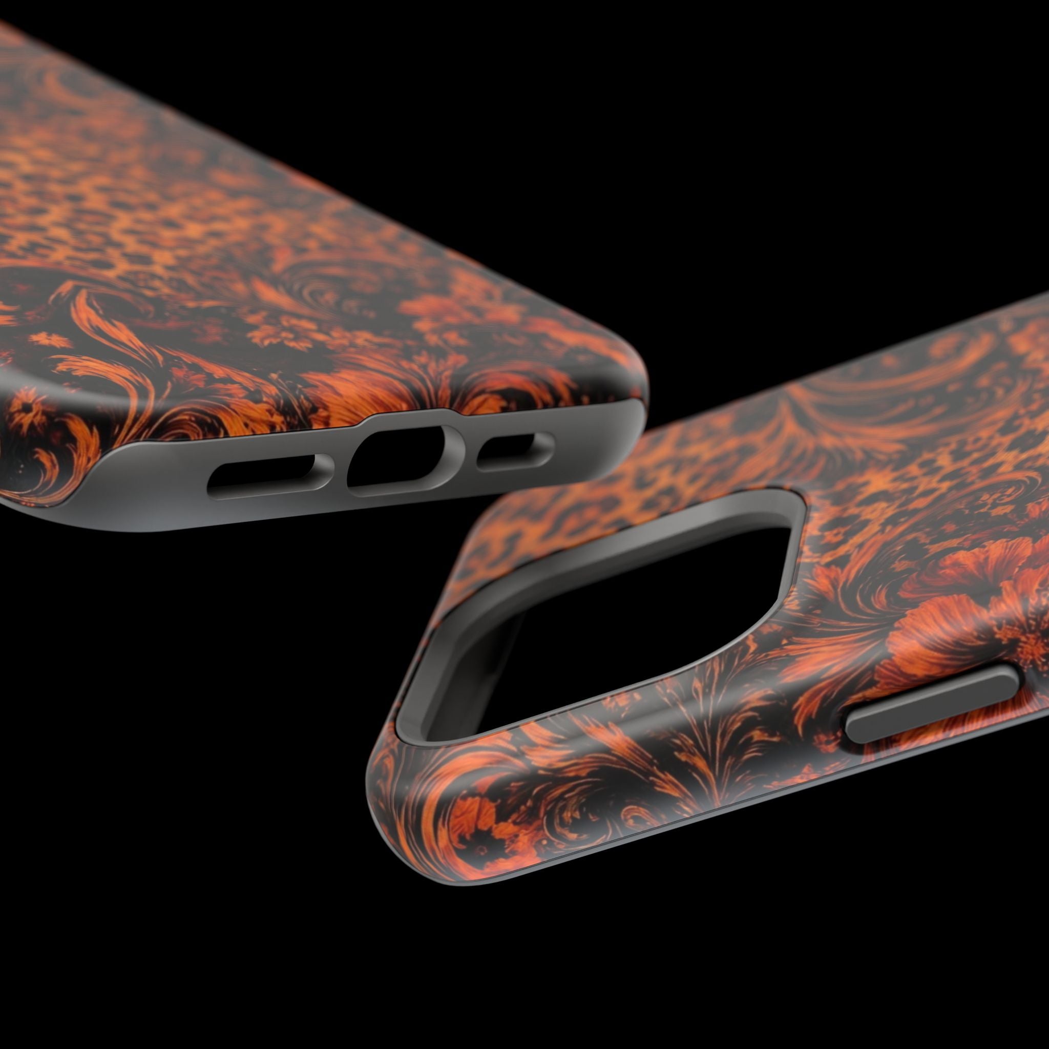 Leopard Baroque Magnetic Phone Case | MagSafe Compatible Shockproof Protective Cover