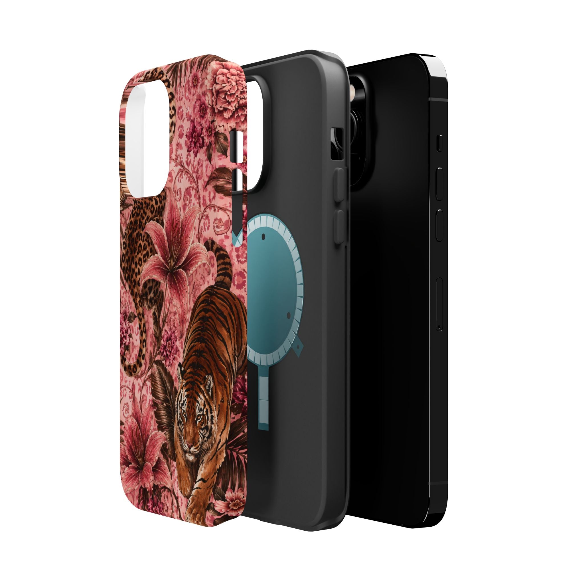 Floral Tiger Magnetic Phone Case — Impact-Resistant Stylish Protection