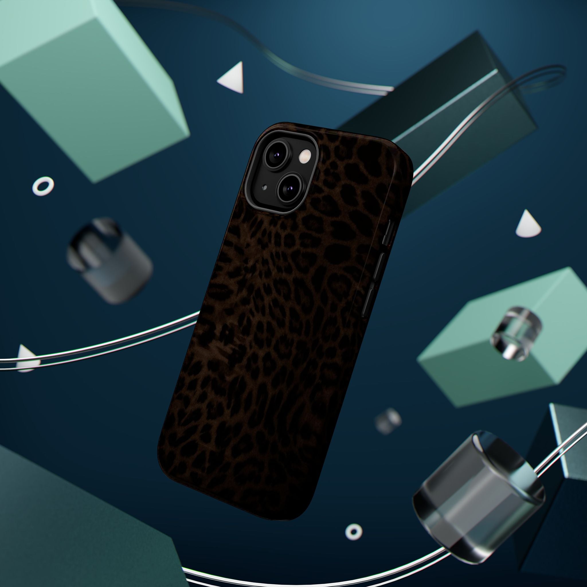 Leopard Print Magnetic Impact Phone Case — Shockproof Magnetic iPhone Cover