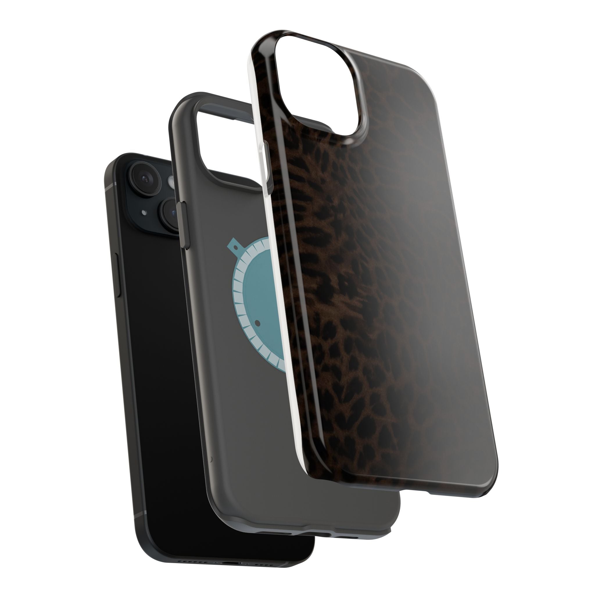 Leopard Print Magnetic Impact Phone Case — Shockproof Magnetic iPhone Cover