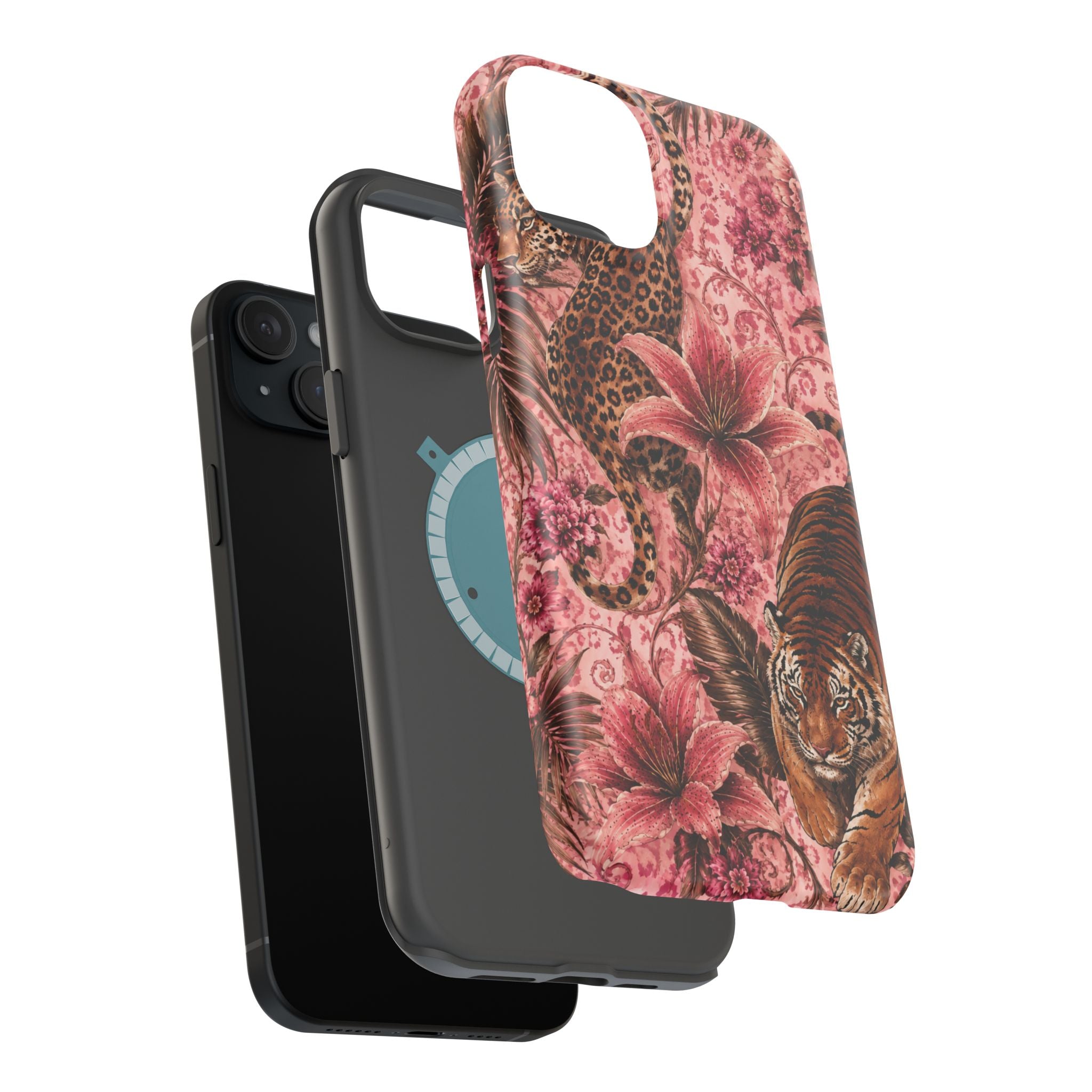 Floral Tiger Magnetic Phone Case — Impact-Resistant Stylish Protection
