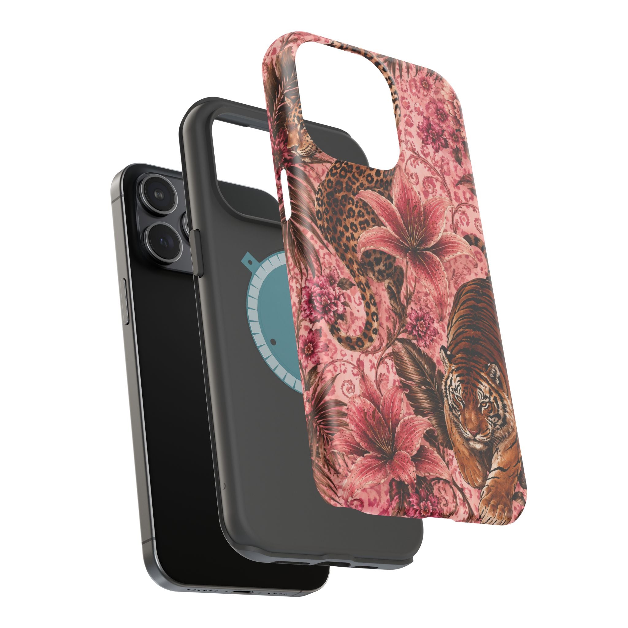Floral Tiger Magnetic Phone Case — Impact-Resistant Stylish Protection