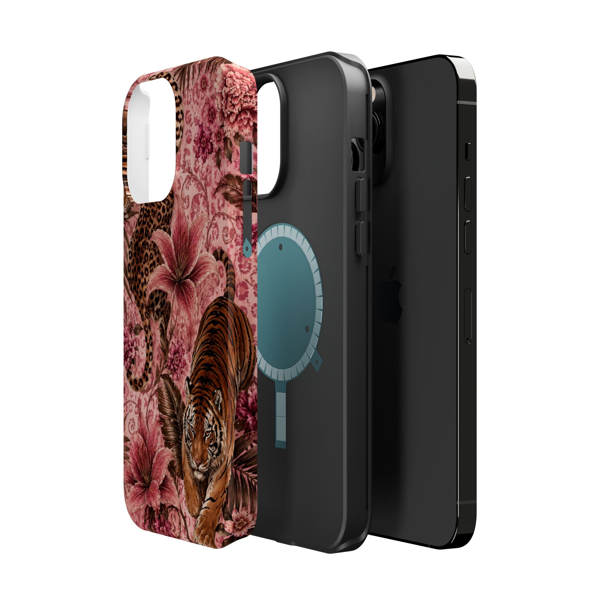 Floral Tiger Magnetic Phone Case — Impact-Resistant Stylish Protection