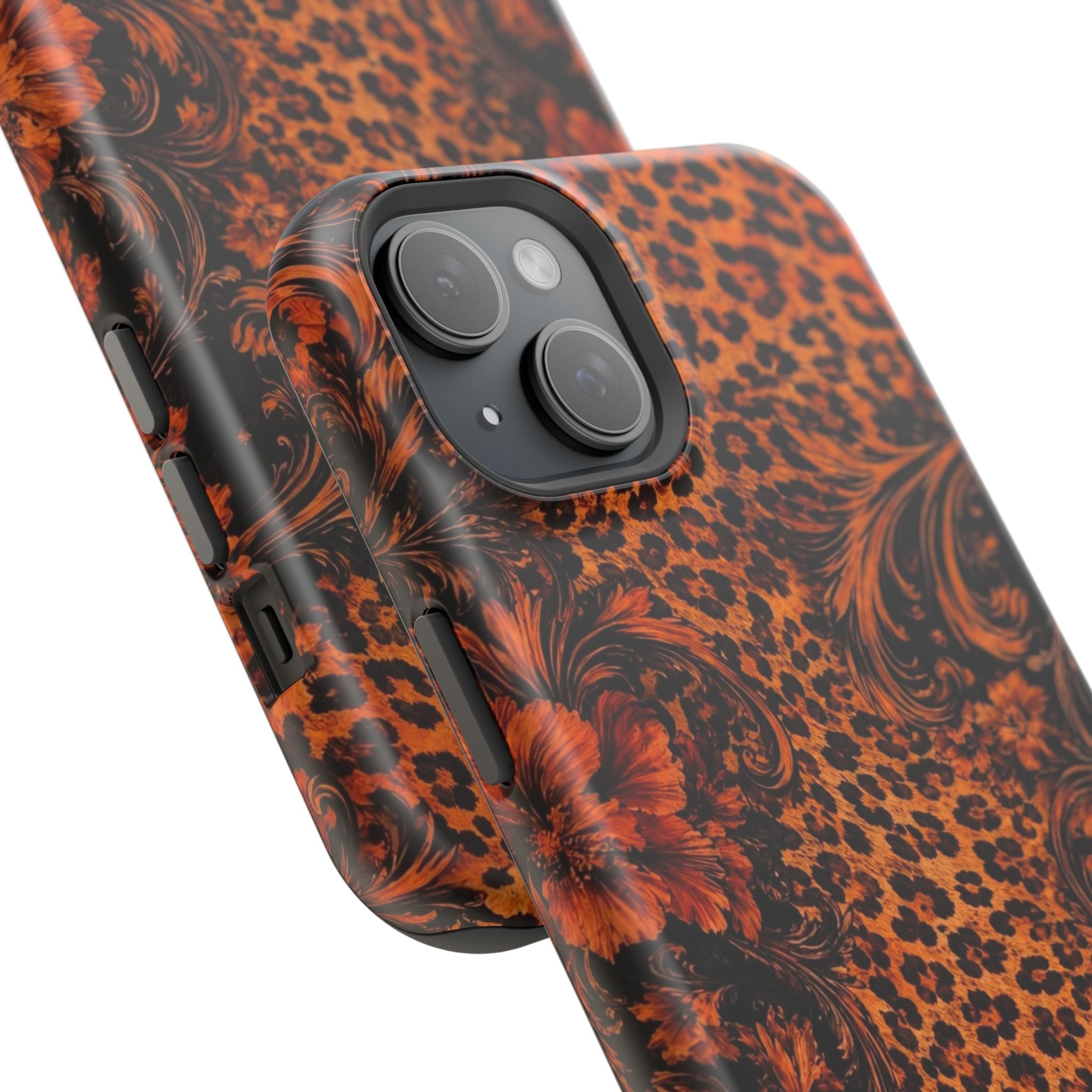 Leopard Baroque Magnetic Phone Case | MagSafe Compatible Shockproof Protective Cover
