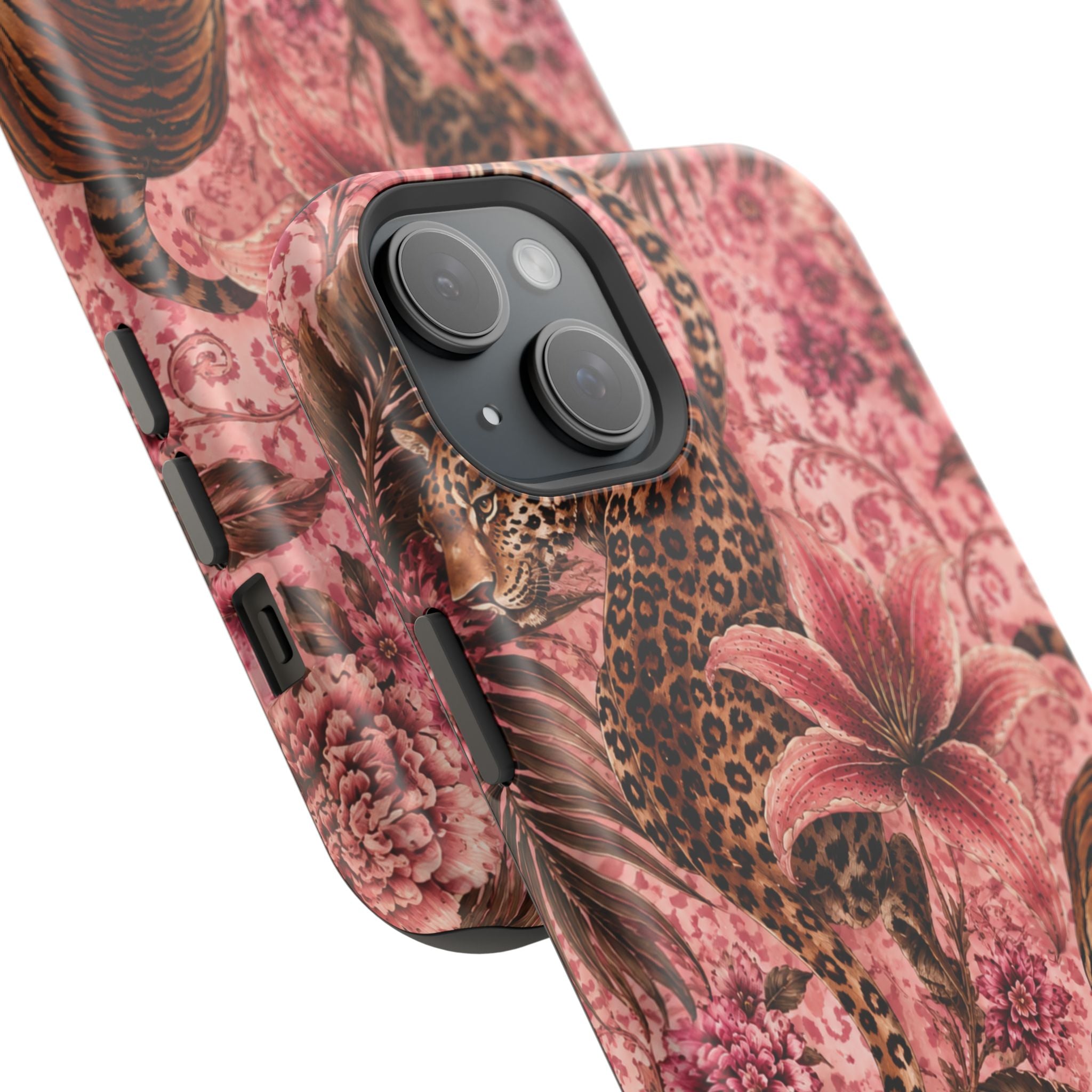 Floral Tiger Magnetic Phone Case — Impact-Resistant Stylish Protection