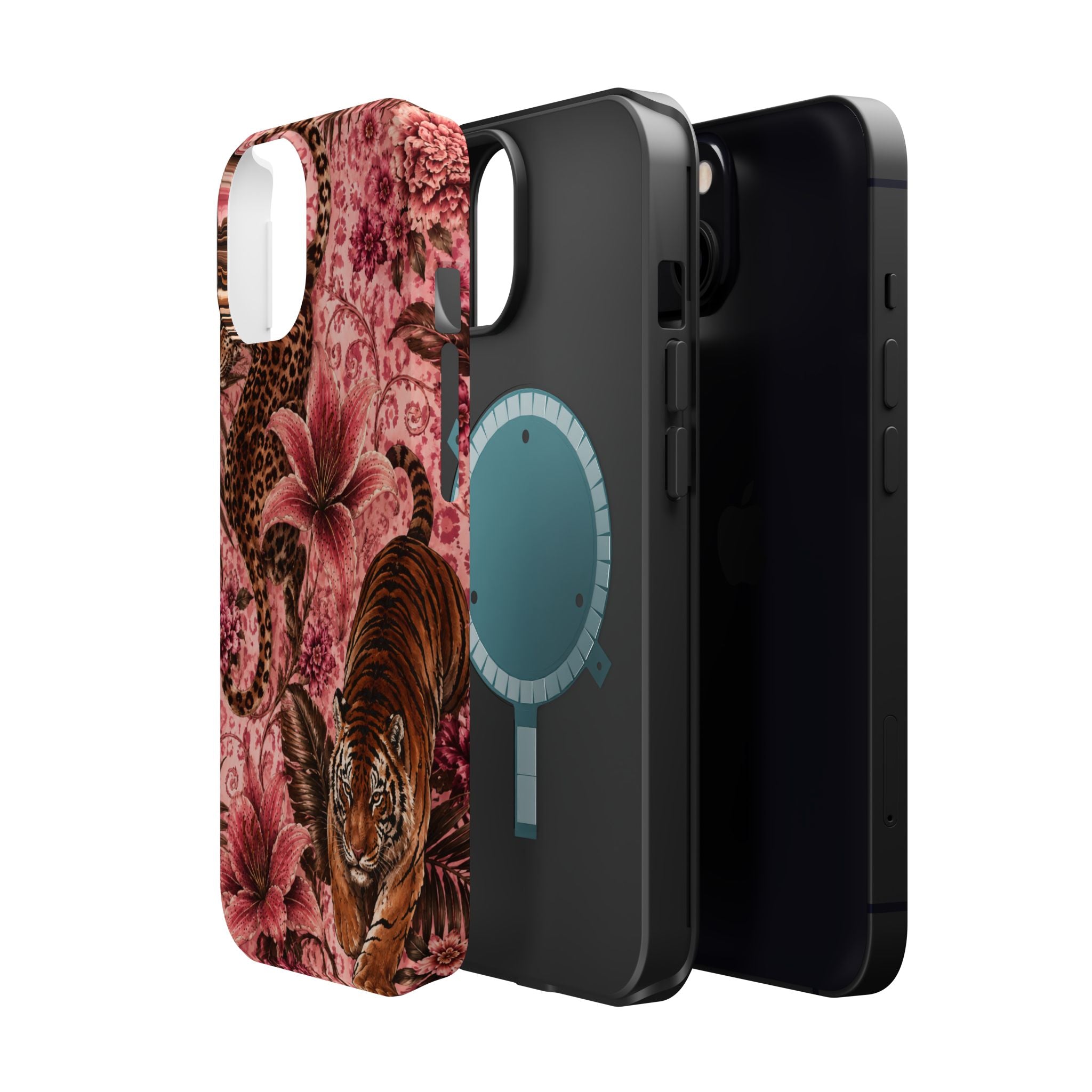 Floral Tiger Magnetic Phone Case — Impact-Resistant Stylish Protection