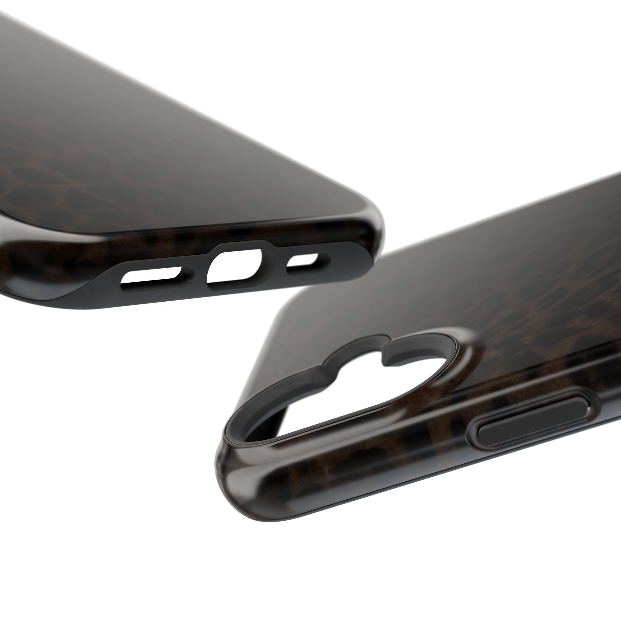 Brown Leopard Print MagSafe Phone Case | Shockproof Magnetic Protective Cover for iPhone