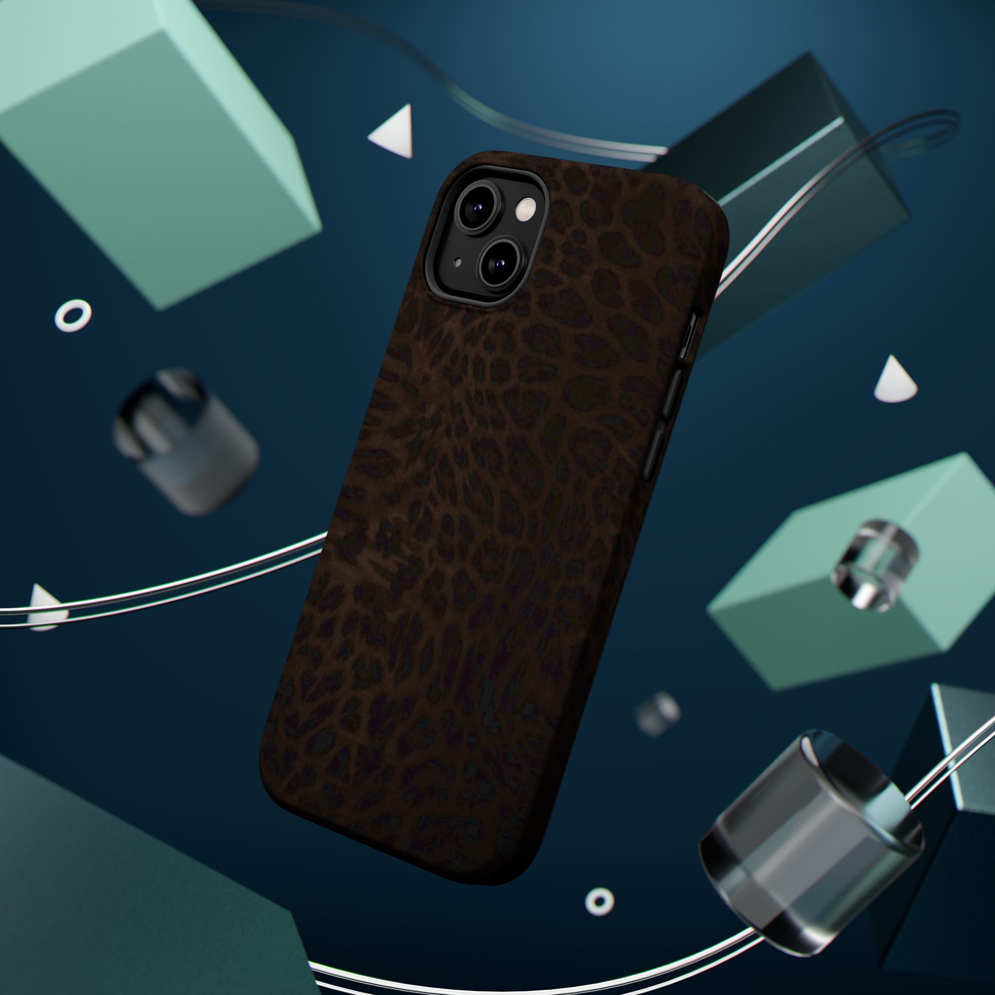 Leopard Print Magnetic Impact Phone Case — Shockproof Magnetic iPhone Cover