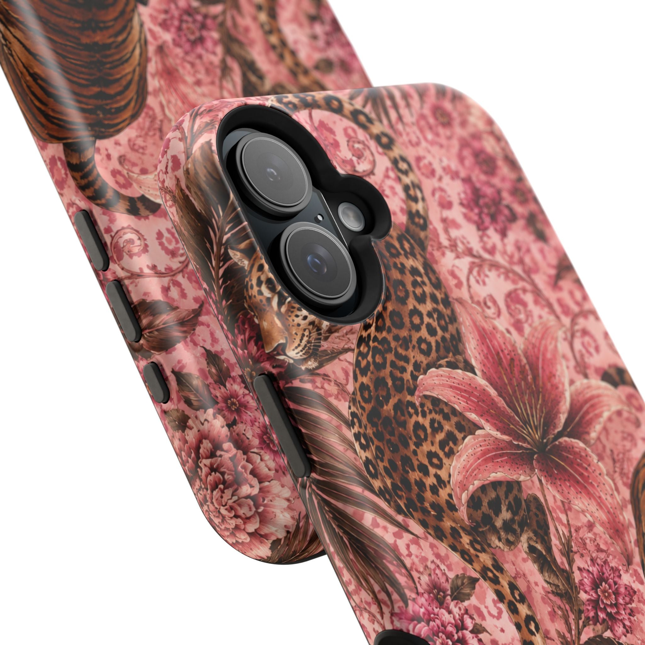 Floral Tiger Magnetic Phone Case — Impact-Resistant Stylish Protection