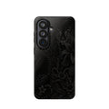 Black Floral Leopard Magnetic Impact-Resistant Phone Case | MagSafe Compatible Shockproof Cover
