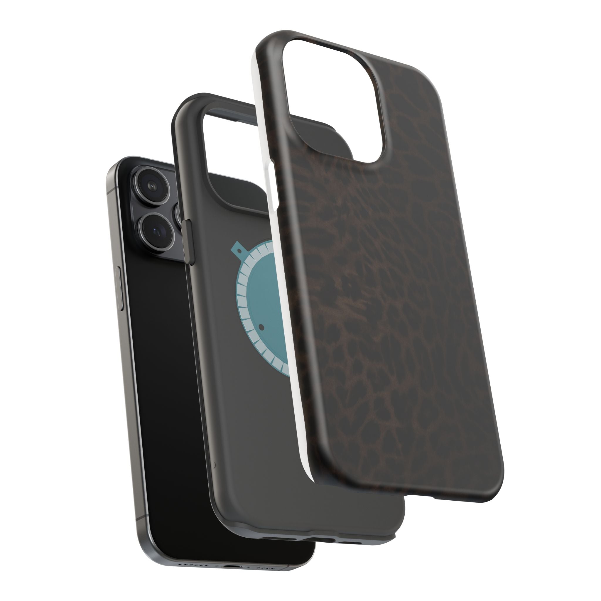 Leopard Print Magnetic Impact Phone Case — Shockproof Magnetic iPhone Cover