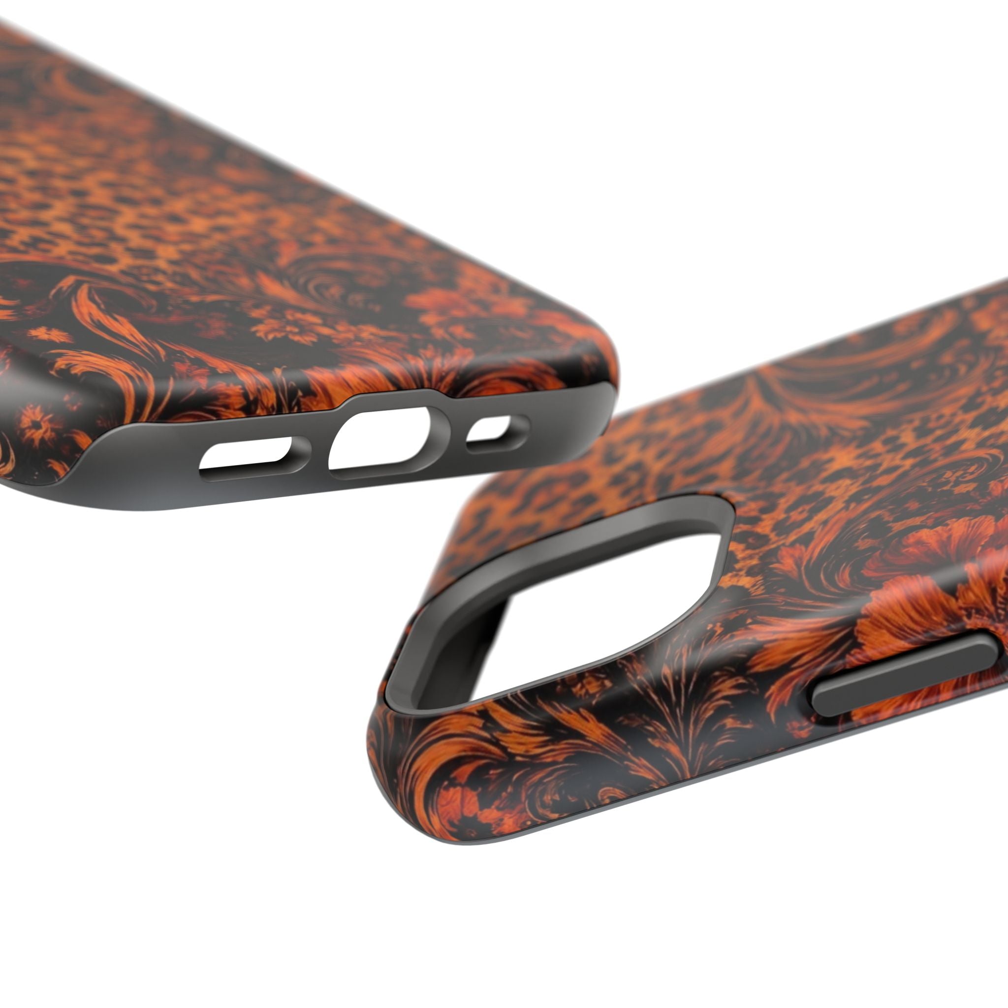 Leopard Baroque Magnetic Phone Case | MagSafe Compatible Shockproof Protective Cover