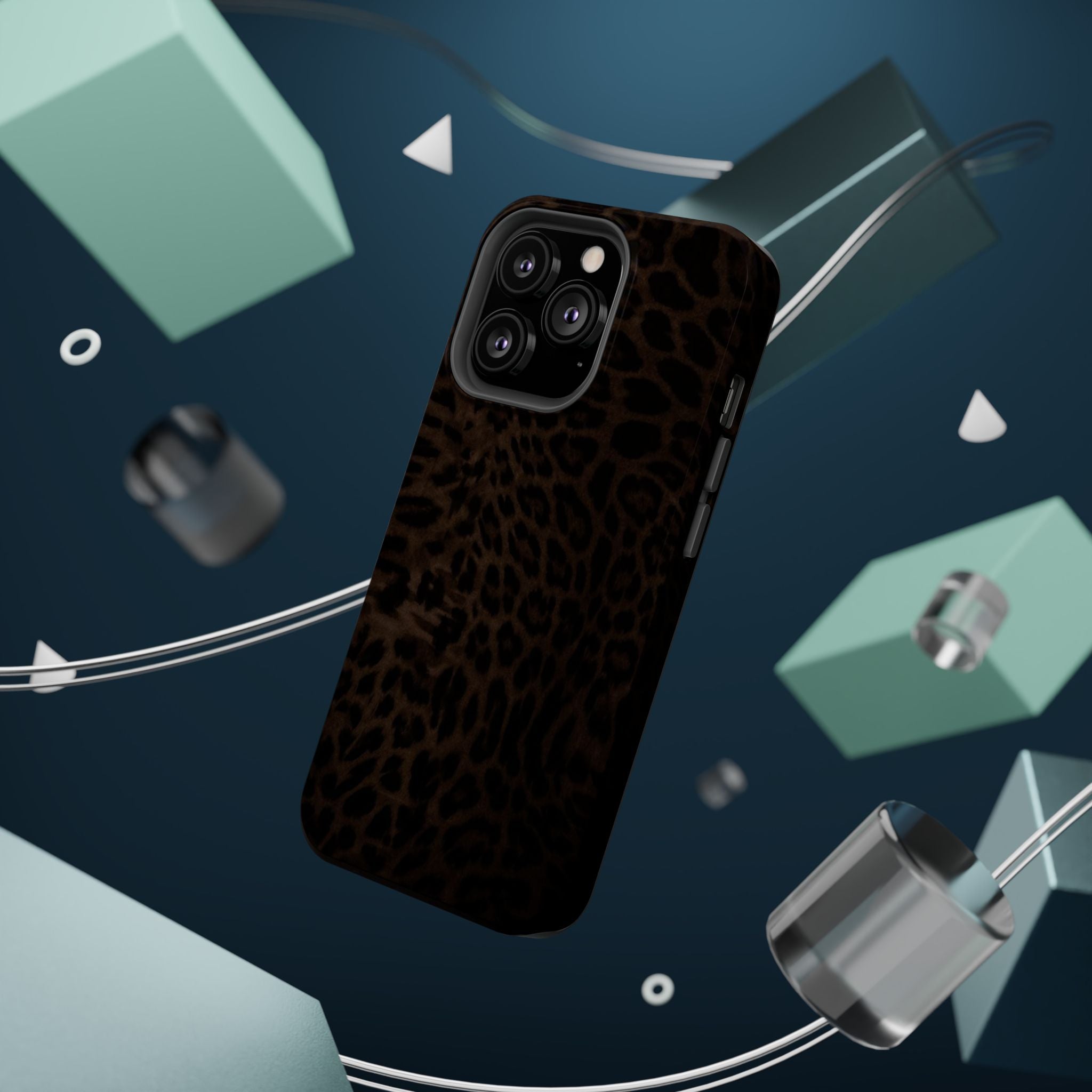 Leopard Print Magnetic Impact Phone Case — Shockproof Magnetic iPhone Cover