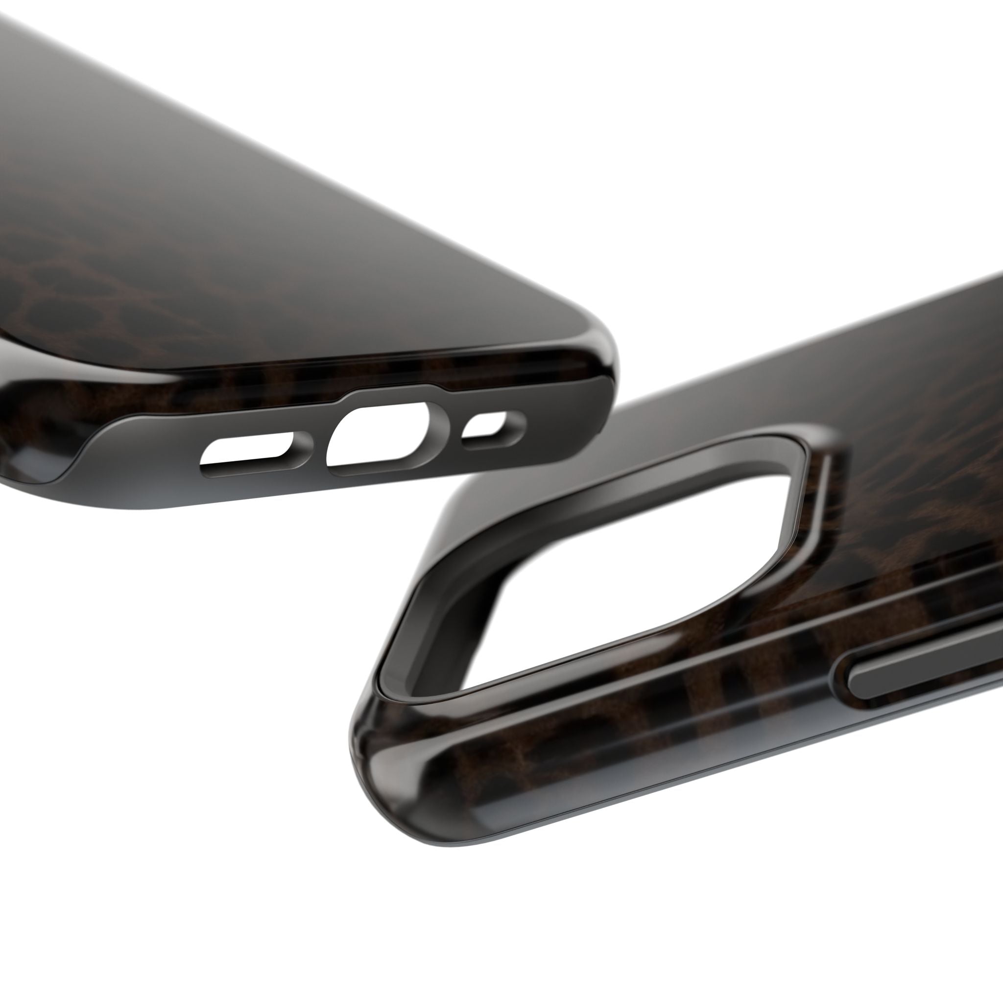 Brown Leopard Print MagSafe Phone Case | Shockproof Magnetic Protective Cover for iPhone
