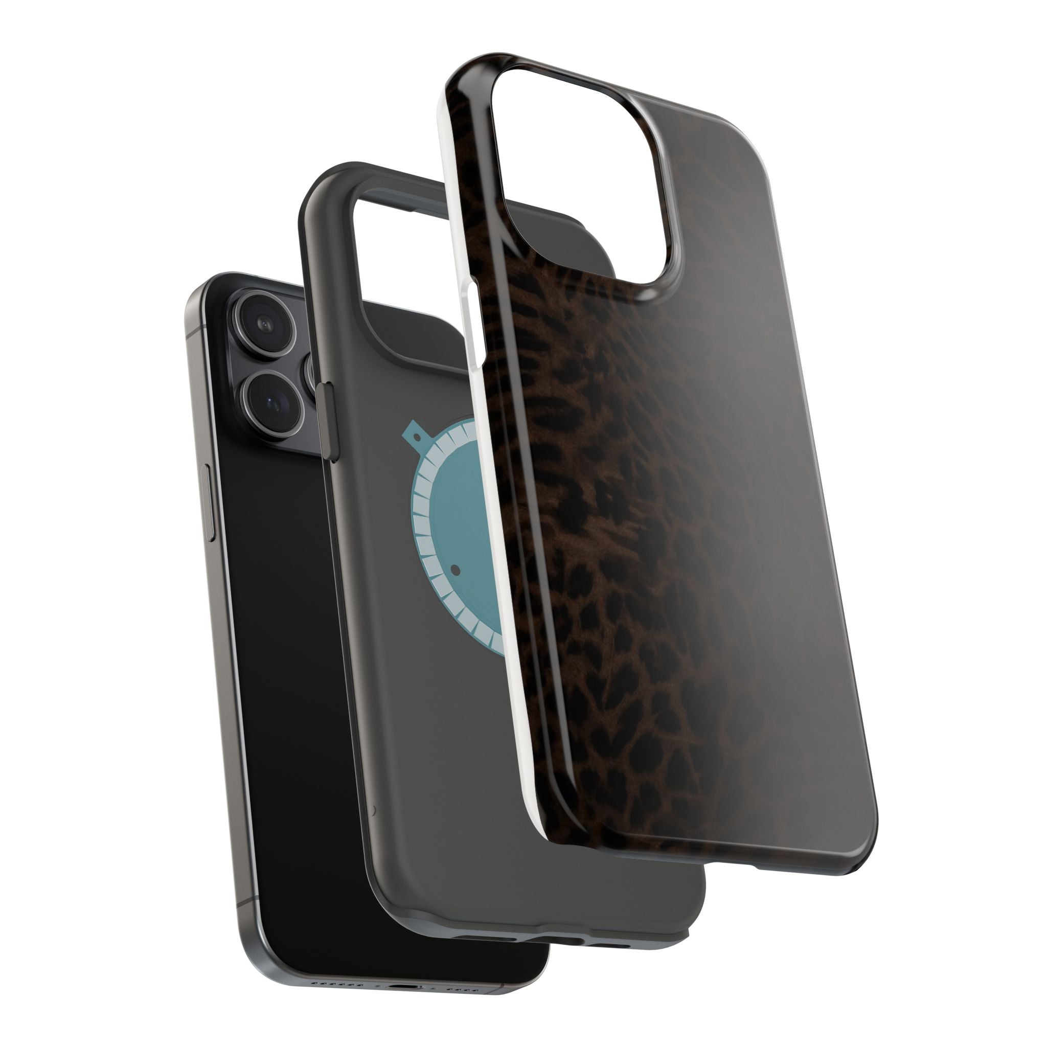 Leopard Print Magnetic Impact Phone Case — Shockproof Magnetic iPhone Cover