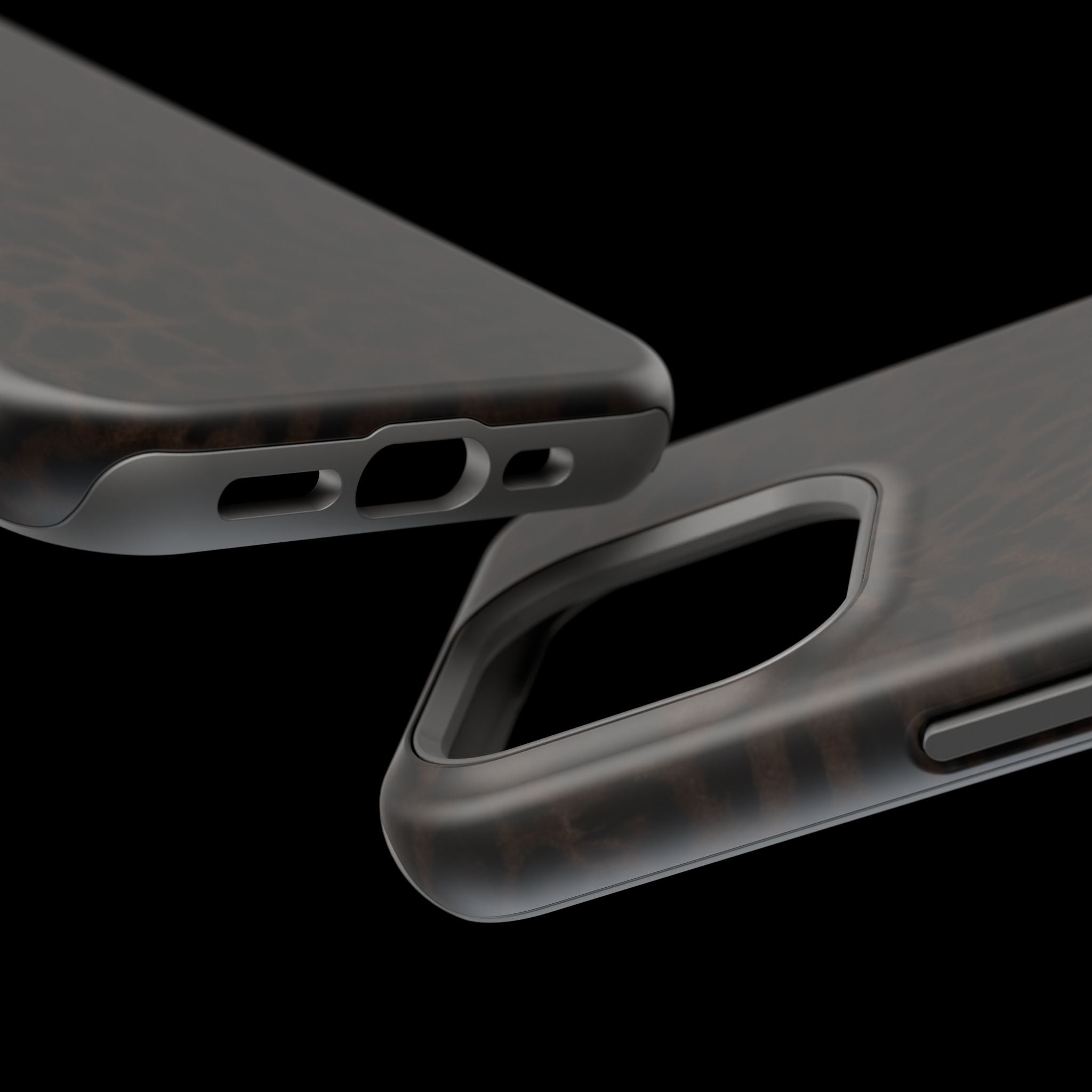 Brown Leopard Print MagSafe Phone Case | Shockproof Magnetic Protective Cover for iPhone