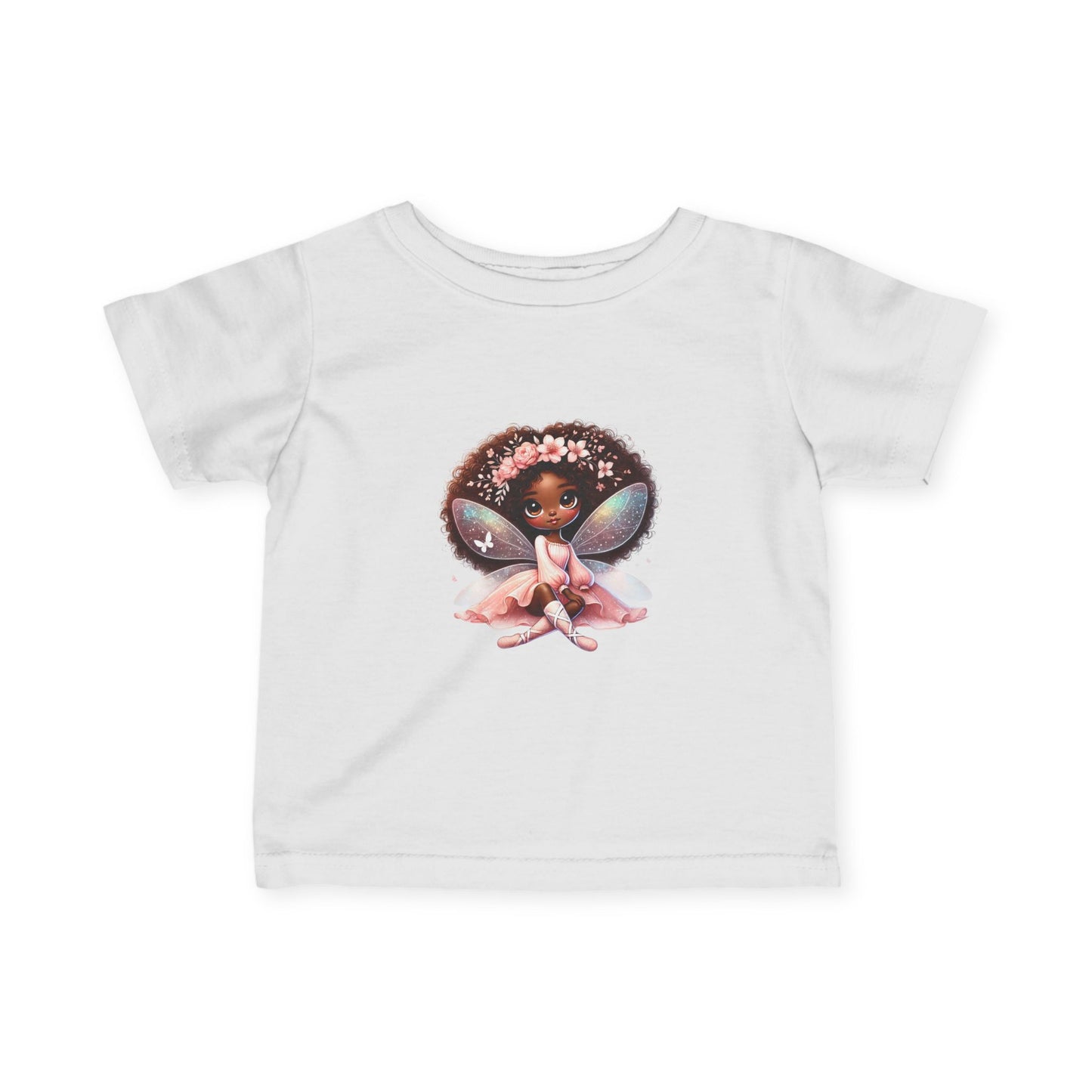 Afro Fairy Ballerina Infant Tee | Whimsical Princess Graphic Shirt