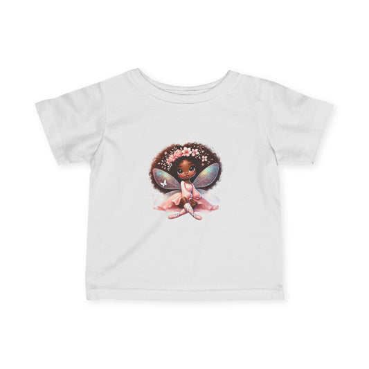 Afro Fairy Ballerina Infant Tee | Whimsical Princess Graphic Shirt