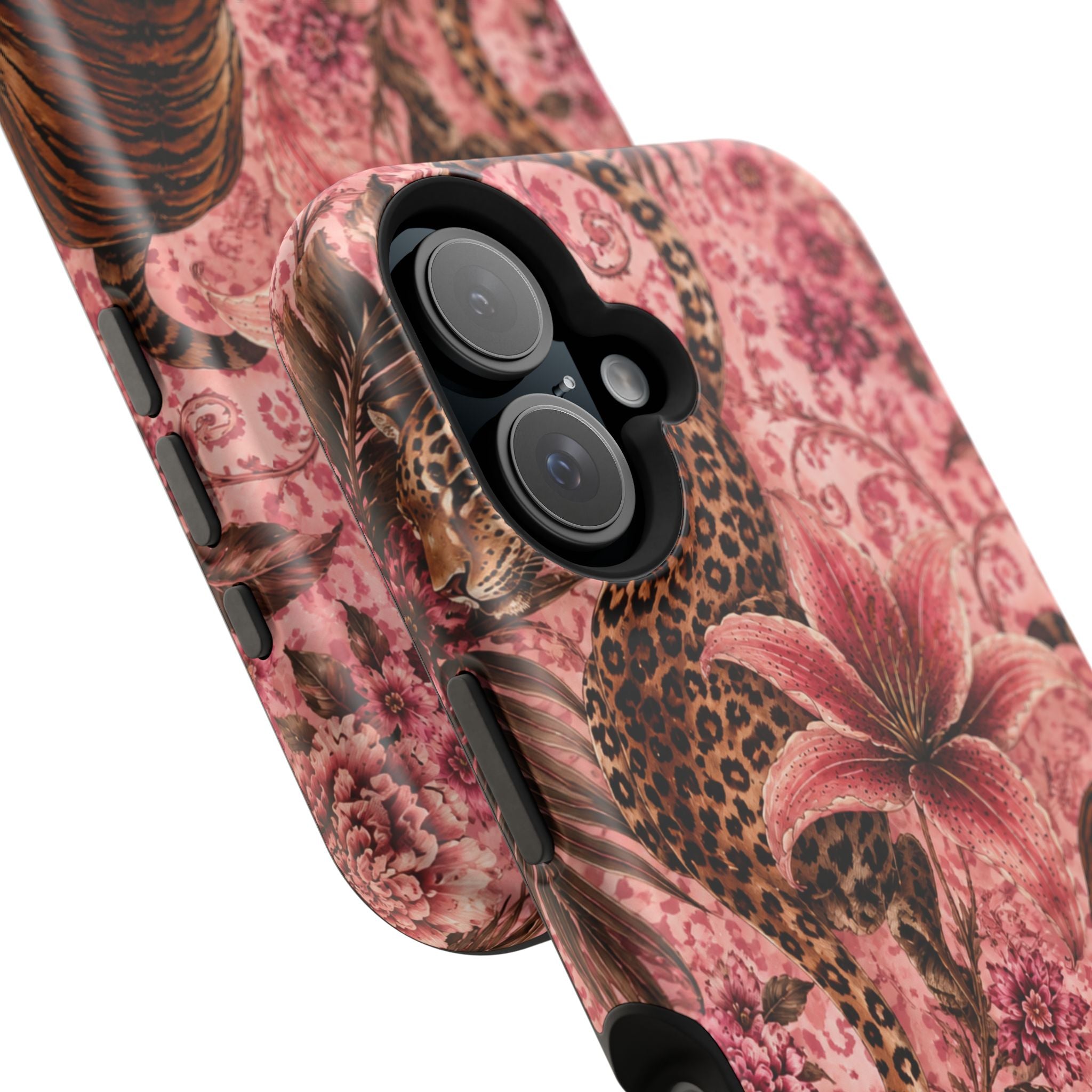 Floral Tiger Magnetic Phone Case — Impact-Resistant Stylish Protection