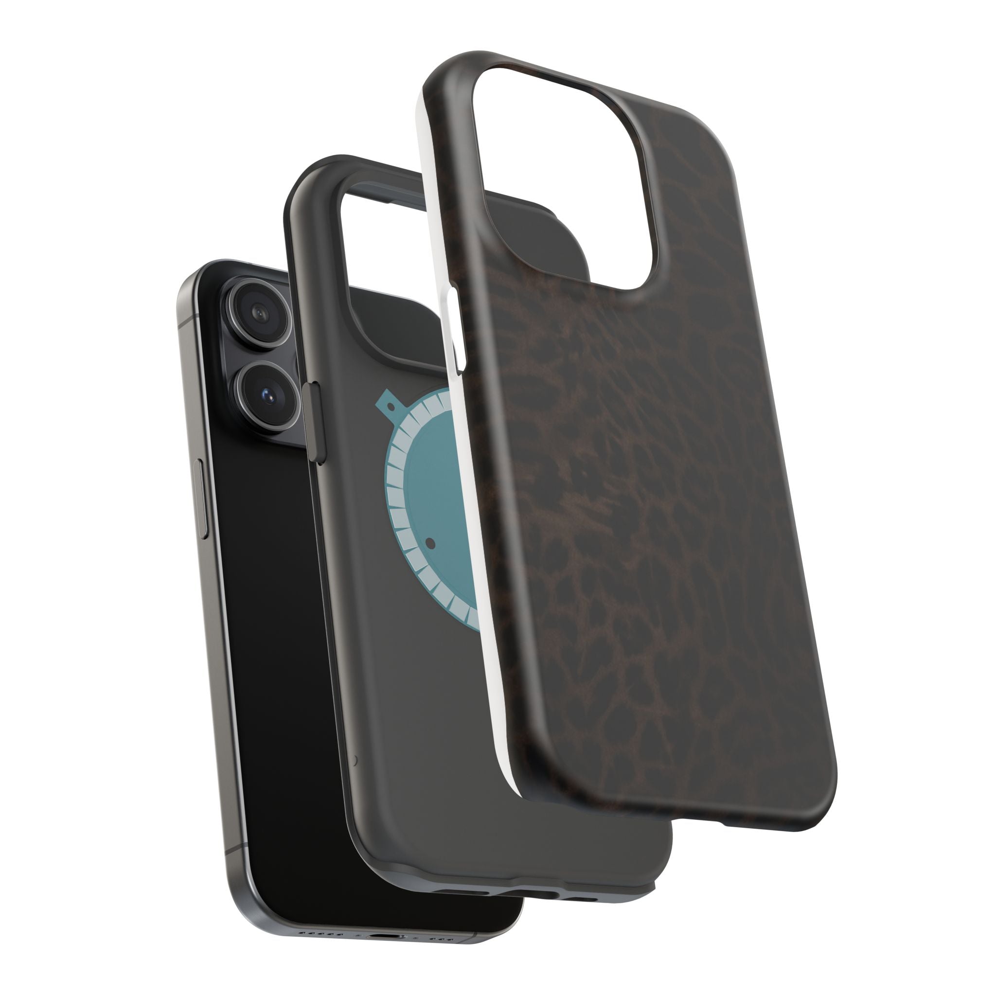 Leopard Print Magnetic Impact Phone Case — Shockproof Magnetic iPhone Cover