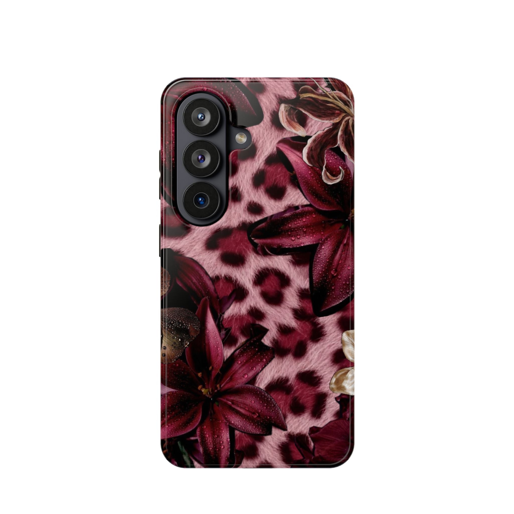 Midnight Bloom Leopard Magnetic Phone Case | MagSafe Compatible Shockproof Protective Cover