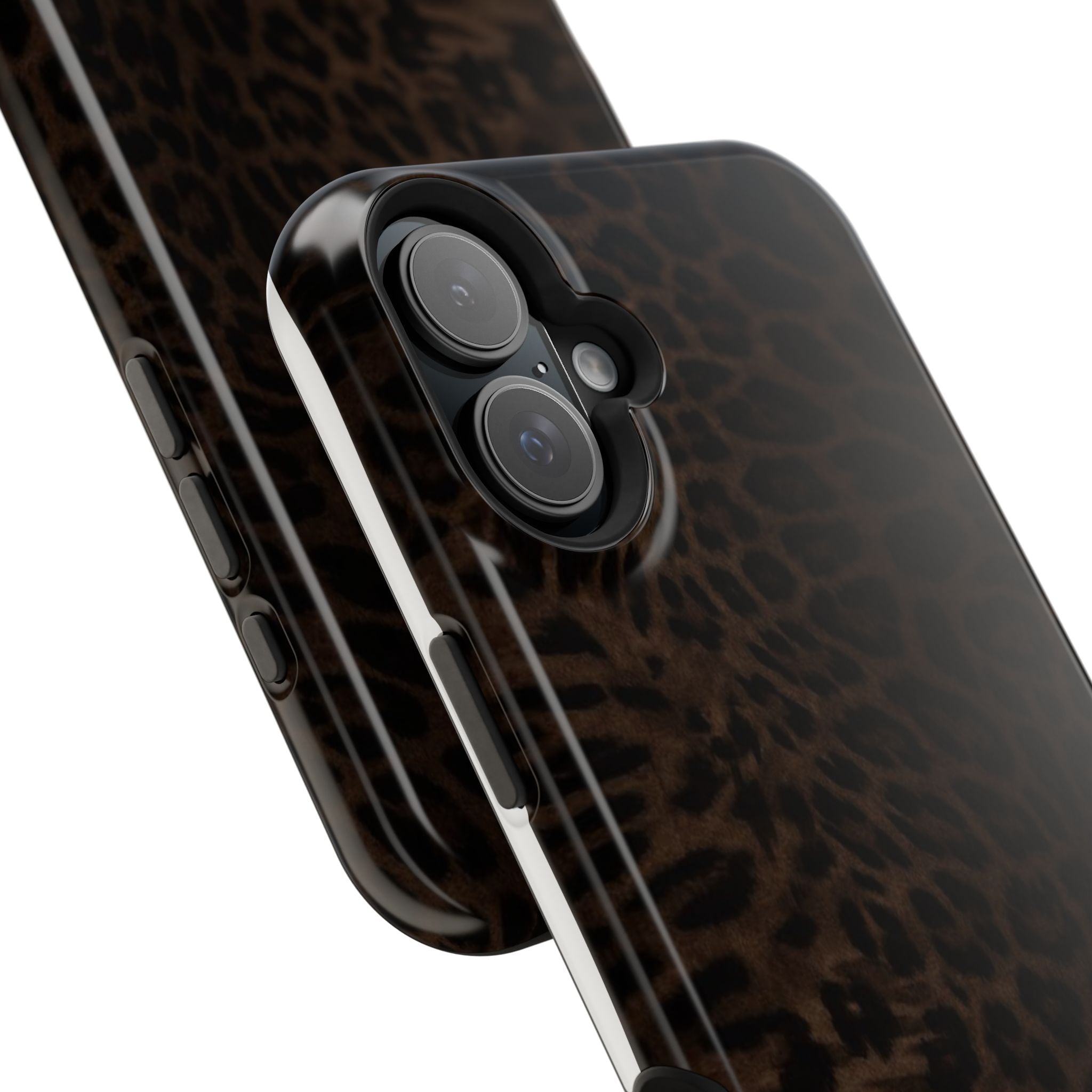 Leopard Print Magnetic Impact Phone Case — Shockproof Magnetic iPhone Cover