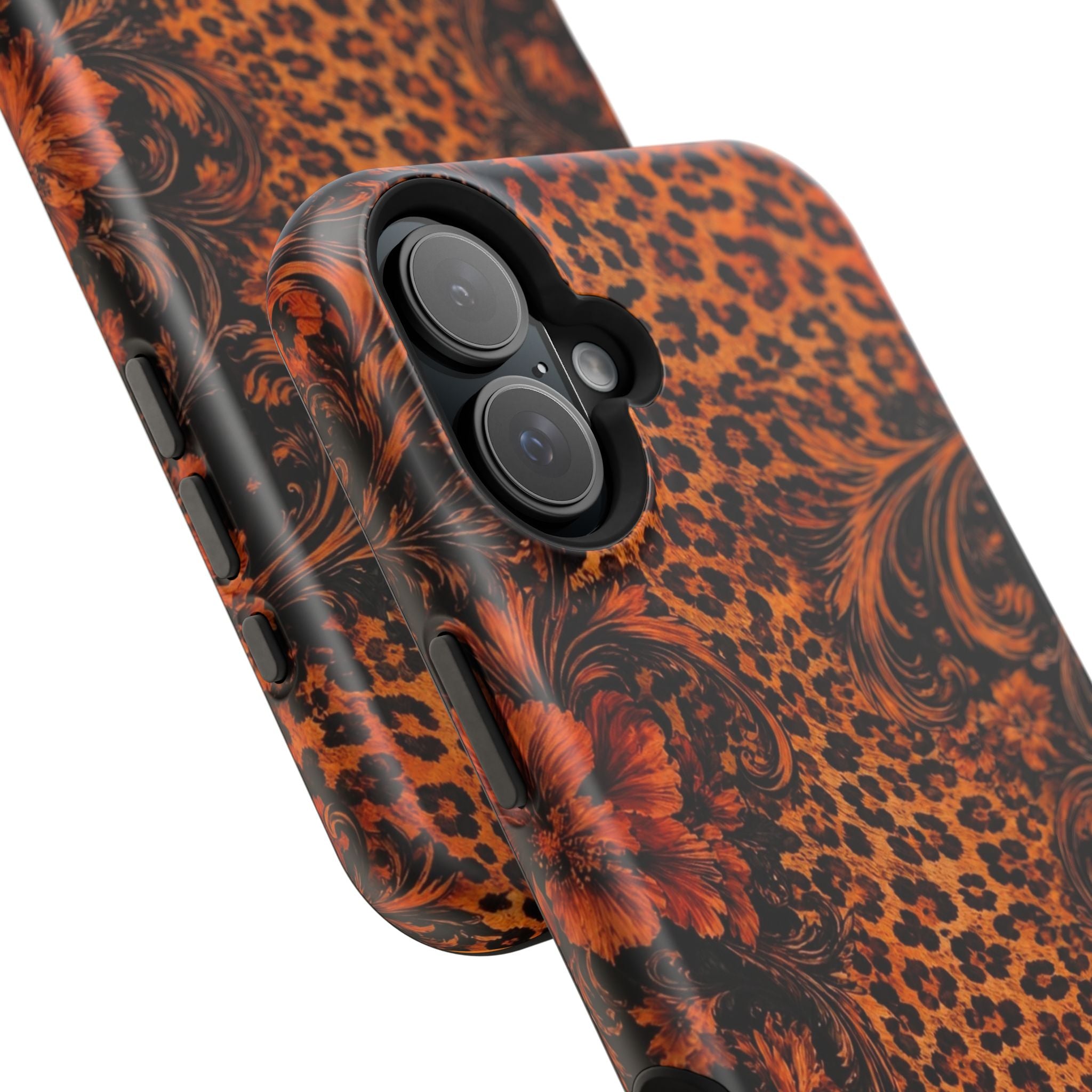 Leopard Baroque Magnetic Phone Case | MagSafe Compatible Shockproof Protective Cover
