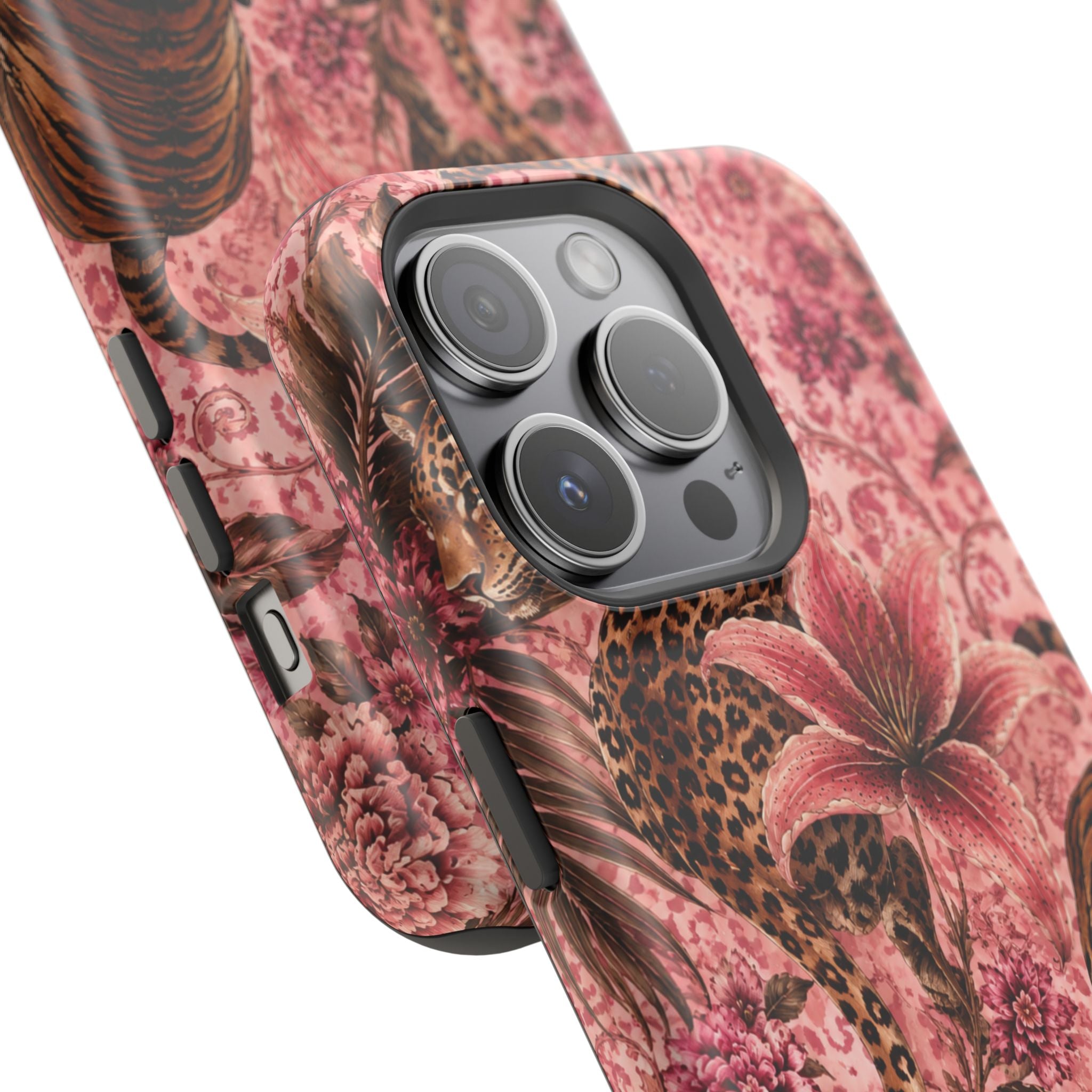 Floral Tiger Magnetic Phone Case — Impact-Resistant Stylish Protection