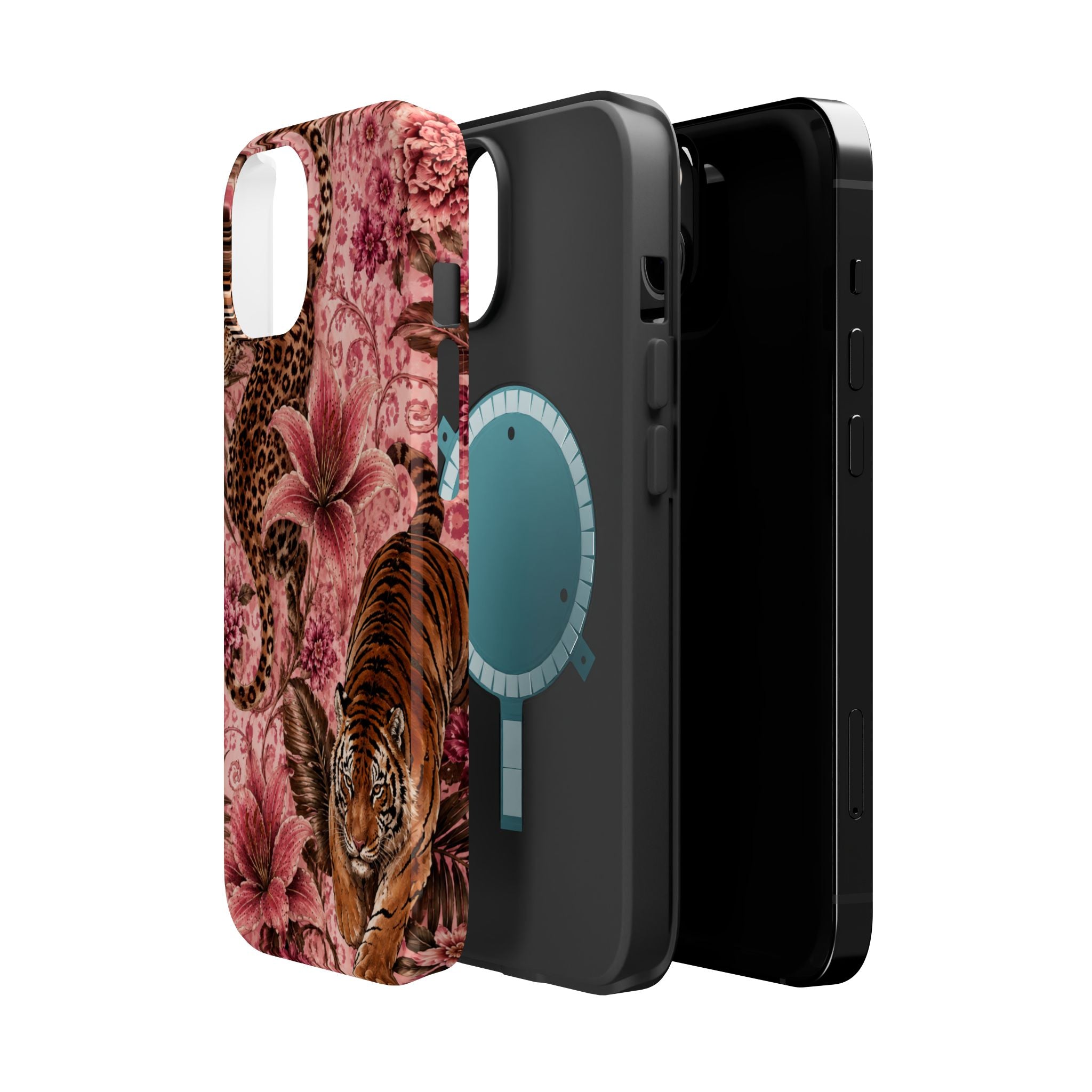 Floral Tiger Magnetic Phone Case — Impact-Resistant Stylish Protection