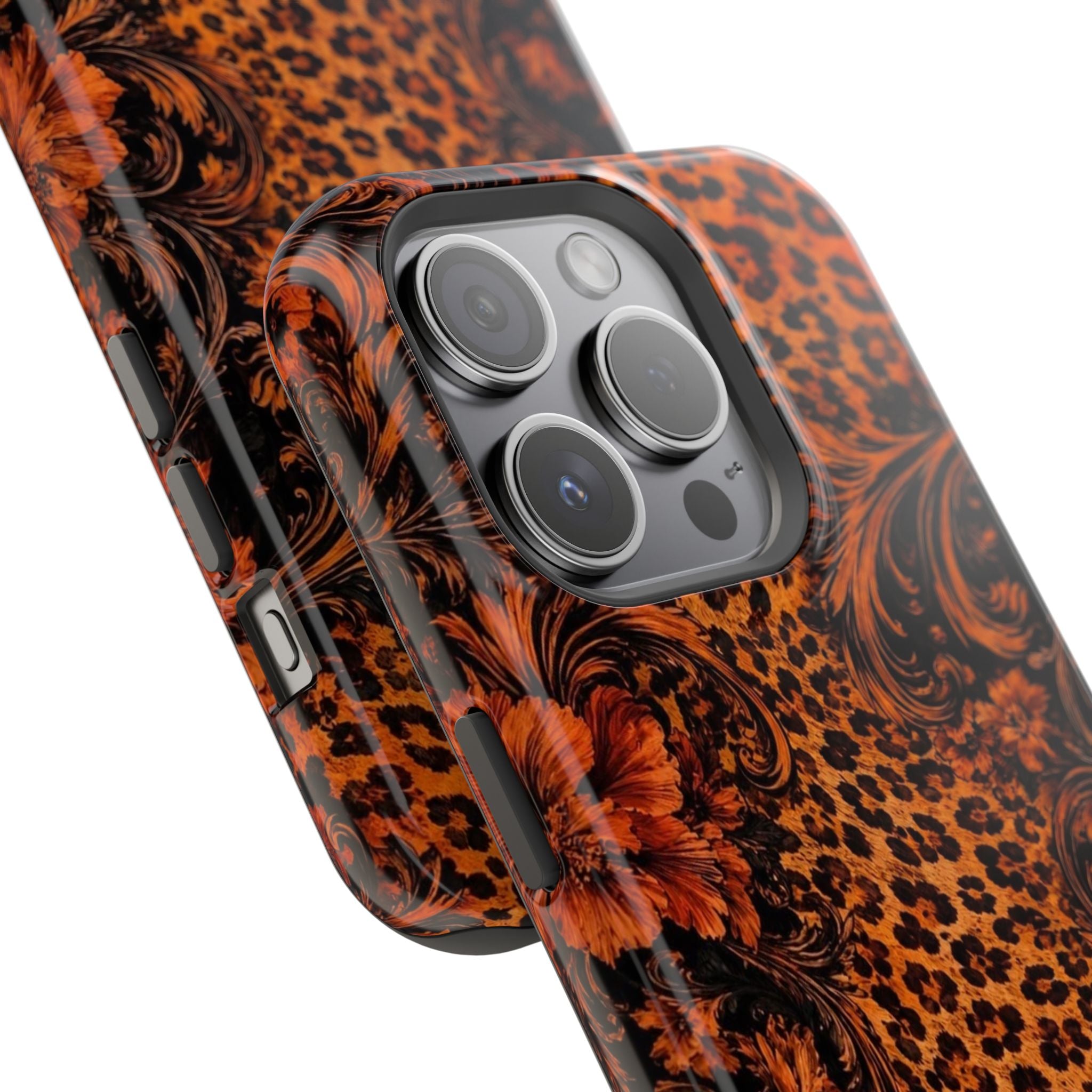 Leopard Baroque Magnetic Phone Case | MagSafe Compatible Shockproof Protective Cover