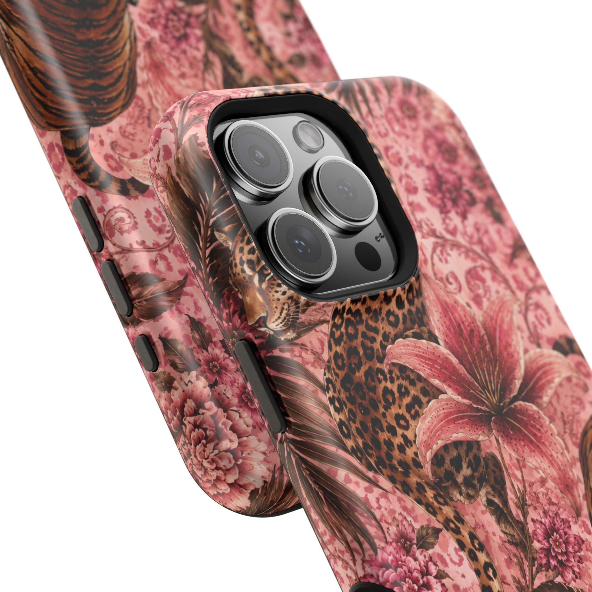 Floral Tiger Magnetic Phone Case — Impact-Resistant Stylish Protection